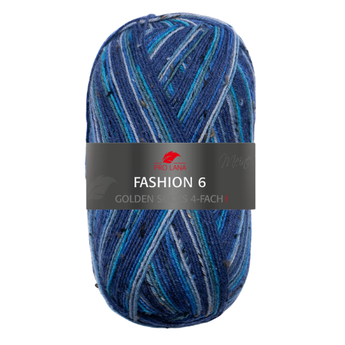 Siūlai Pro Lana Golden Socks Fashion 6 "Mėlyna - džinso"