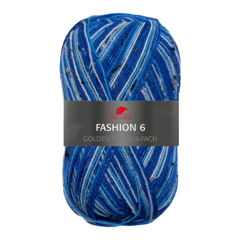 Siūlai Pro Lana Golden Socks Fashion 6 "Mėlyna - žydra"