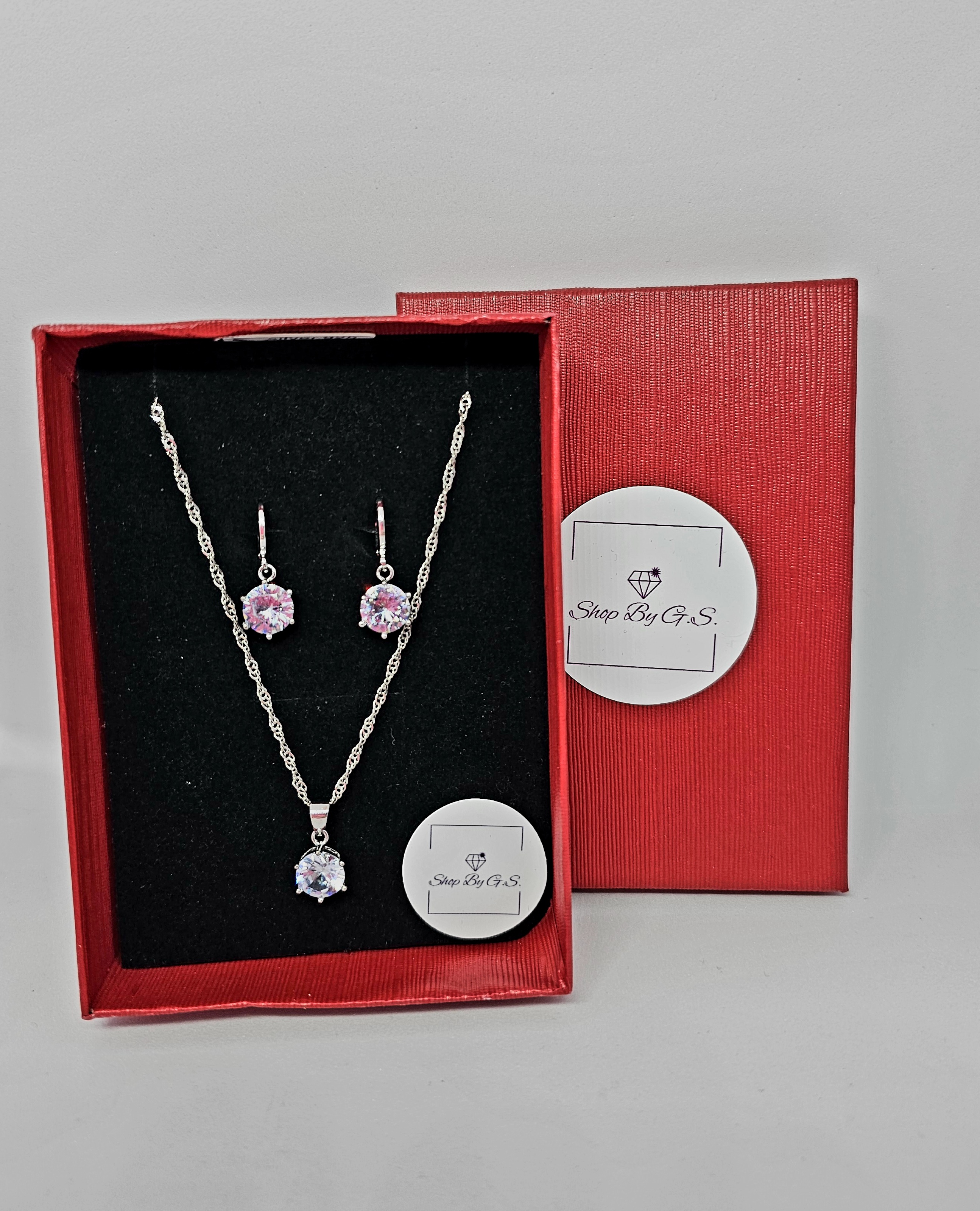 Candy papuošalų rinkinys su skaidriu cirkoniu