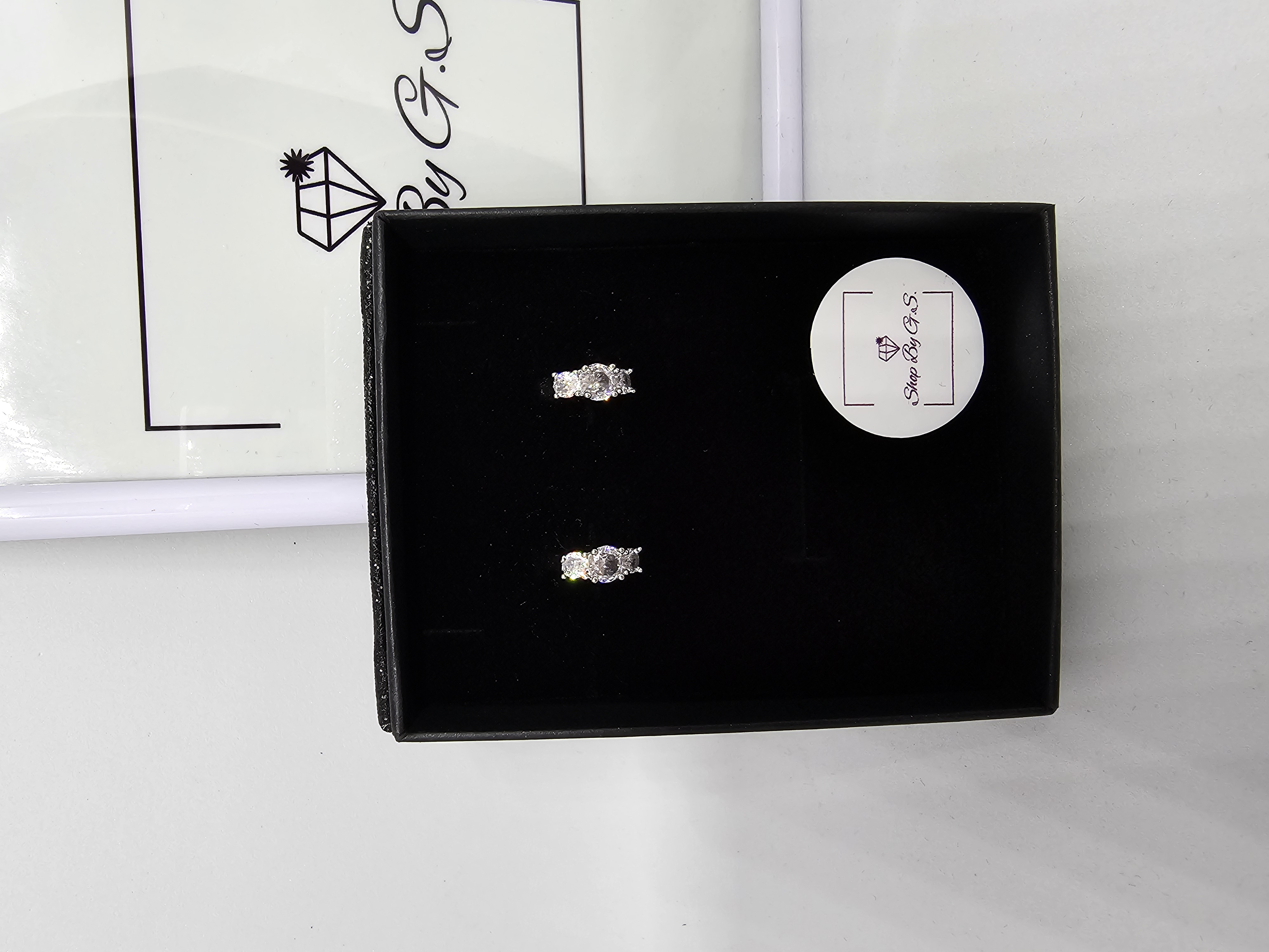 Auskarai rinkutės su puošniais cirkoniais