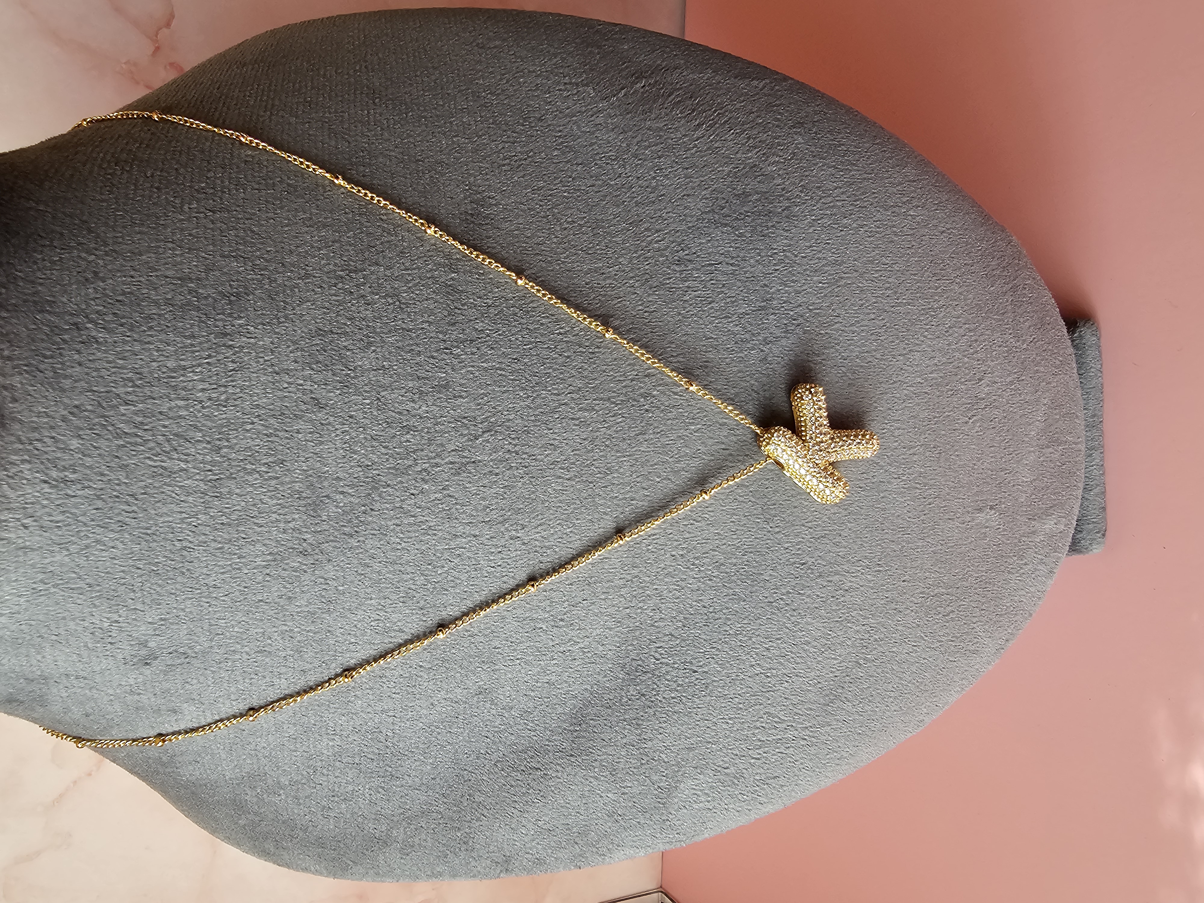 Nerūdijančio plieno grandinėlė su raide K