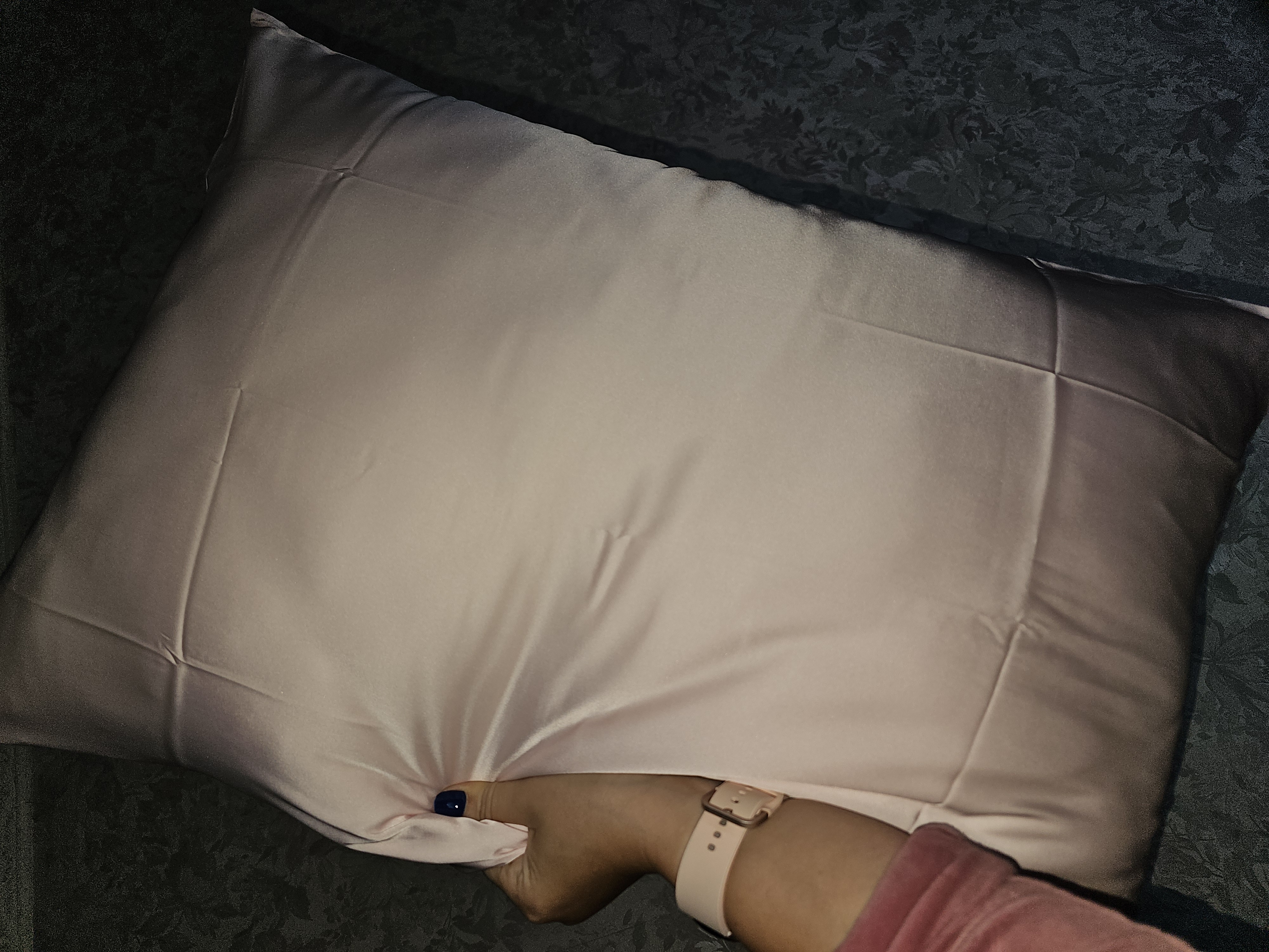 Šilko pagalvės užvalkalas - baby pink