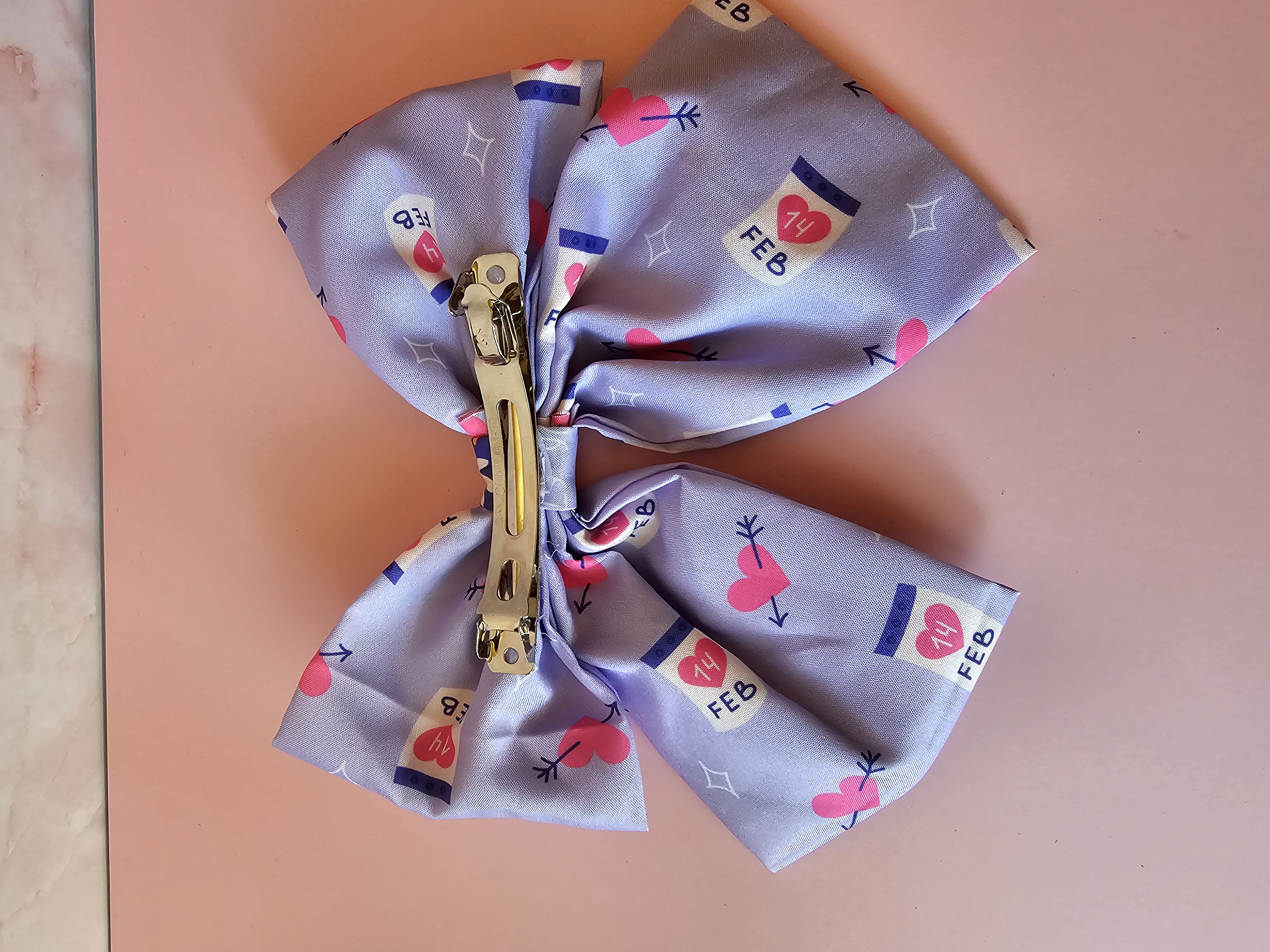 Plaukų segtukas kaspinas - violetinis žaismingasis