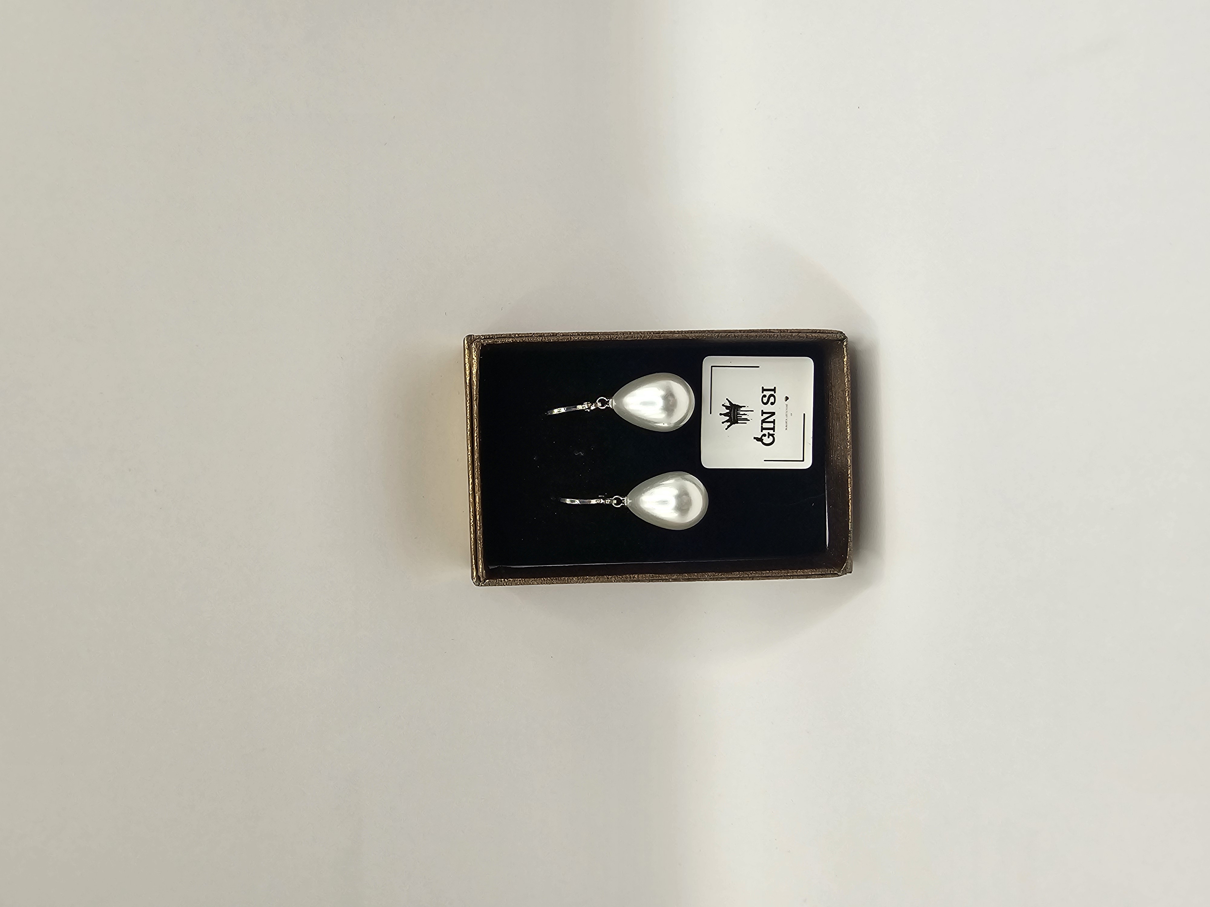 Auskarai didelis lašo perlas