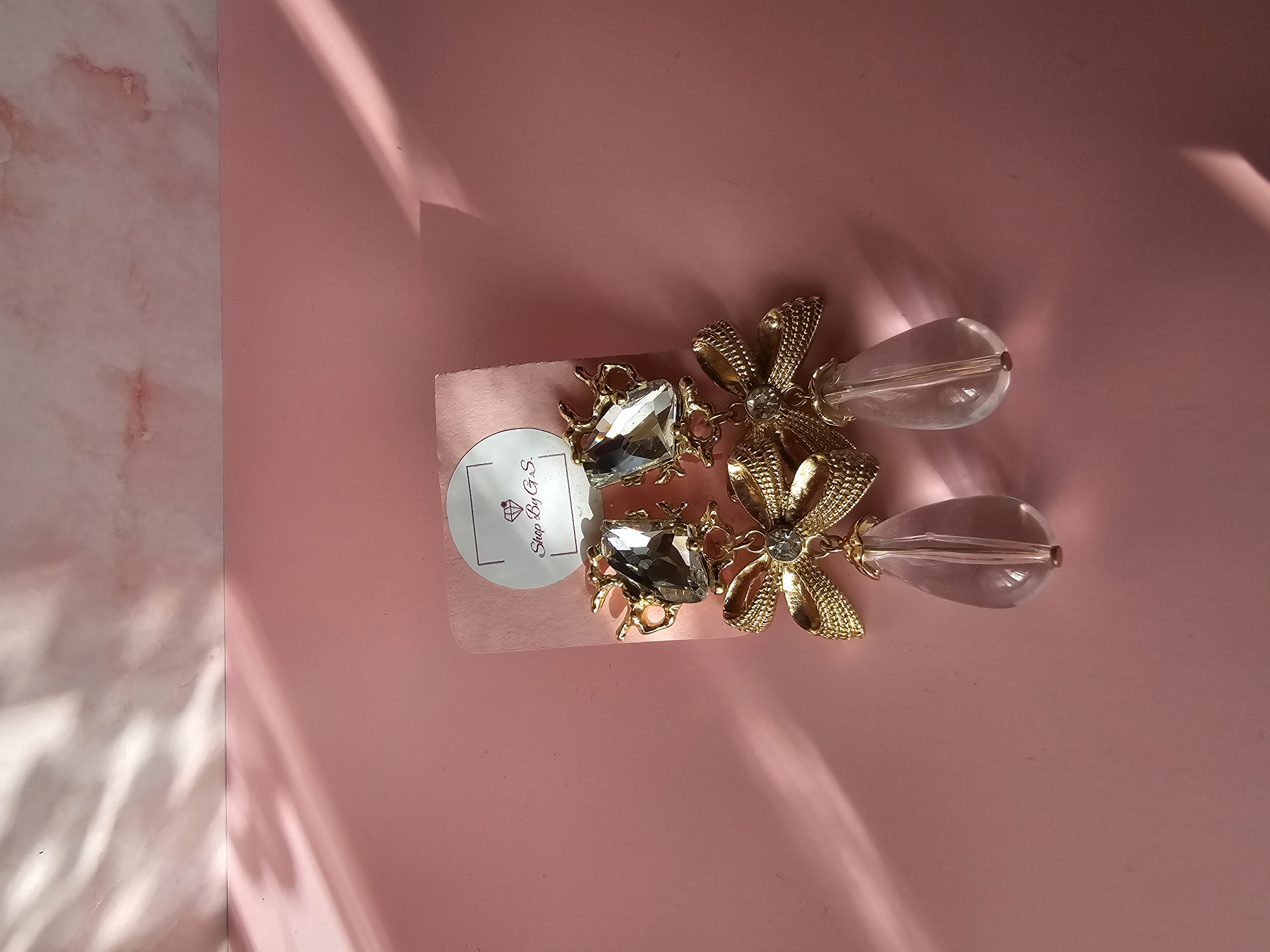 Skaidrūs auskarai - klipsai 