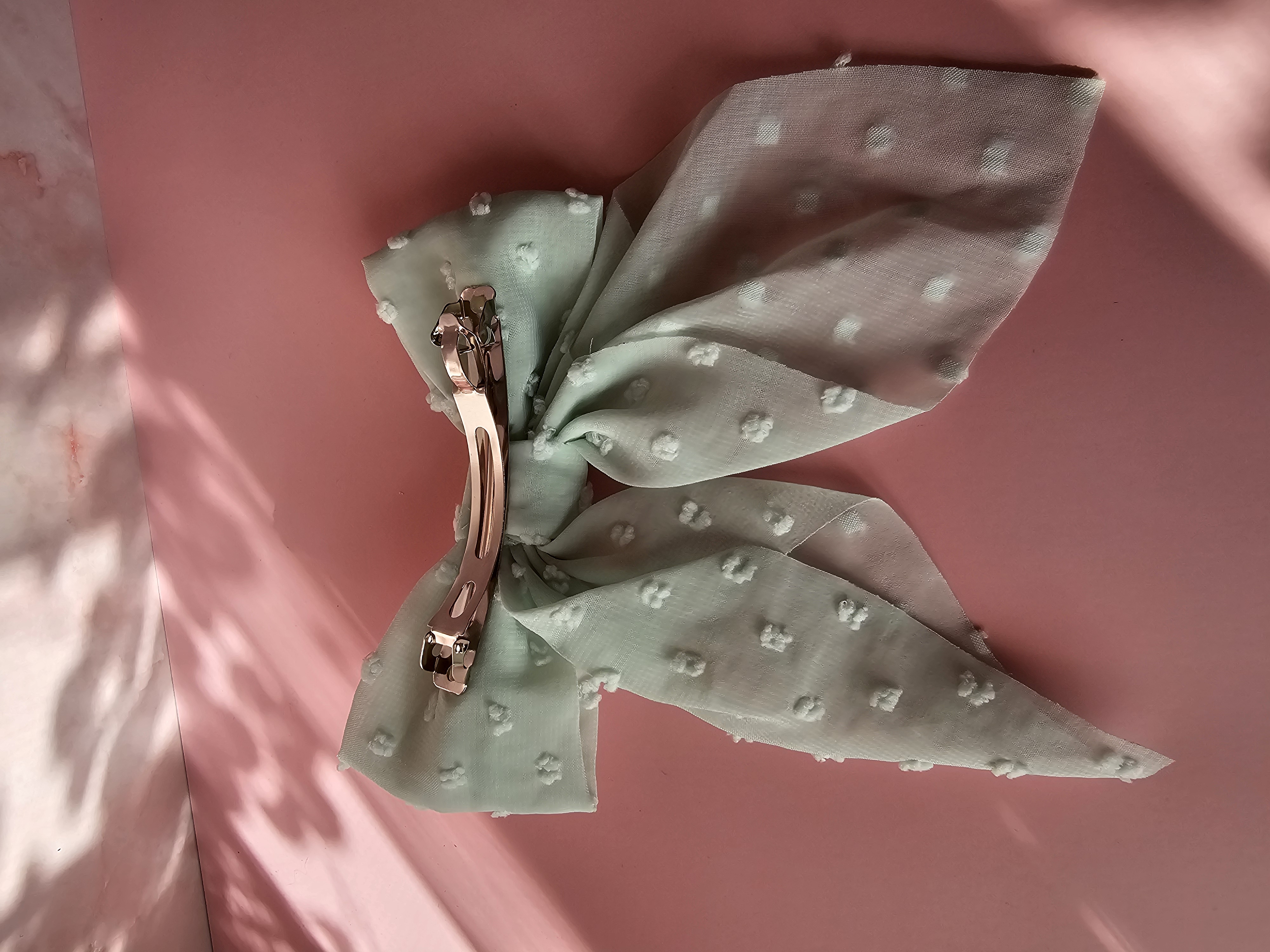 Plaukų segtukas kaspinas - mėta