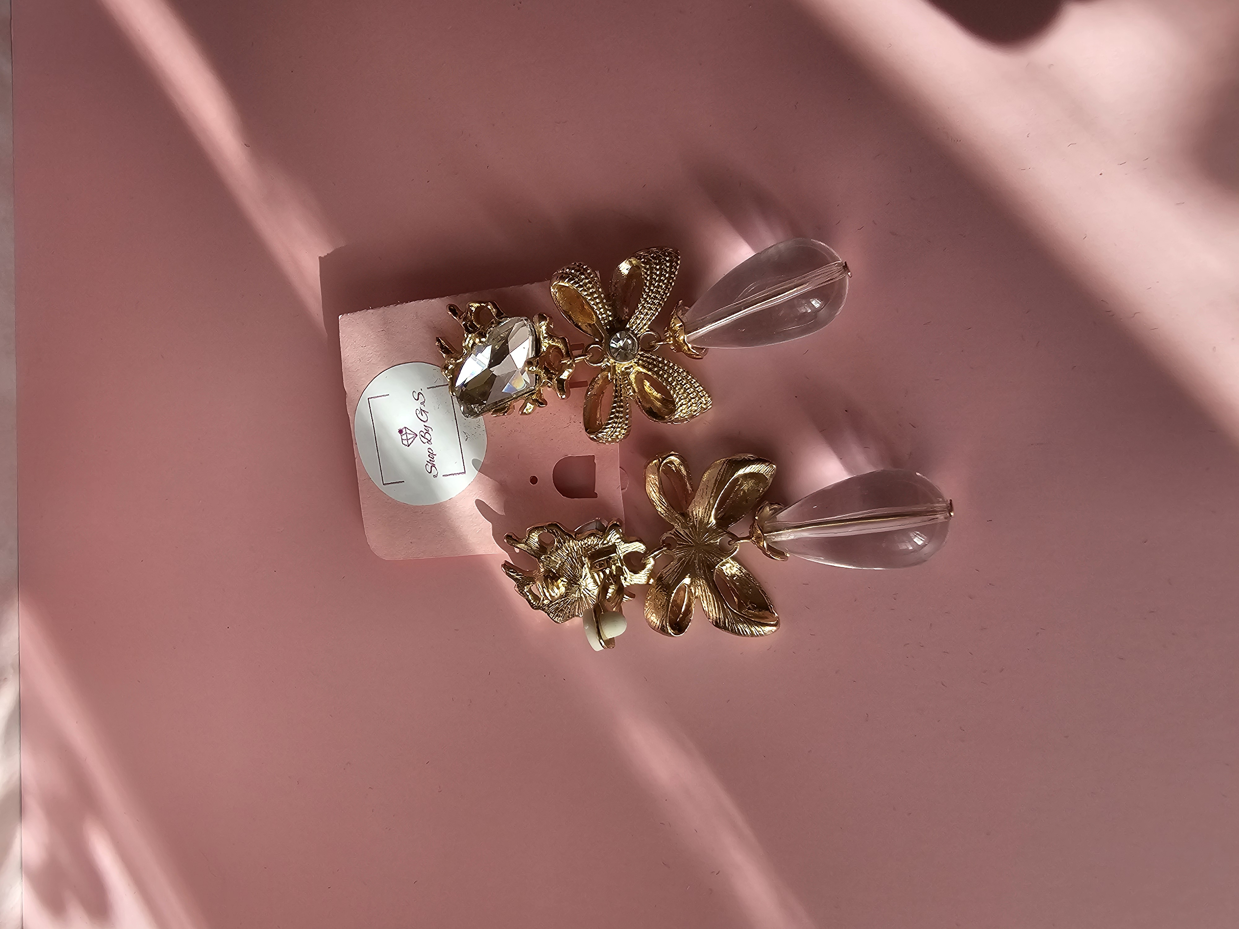 Skaidrūs auskarai - klipsai 