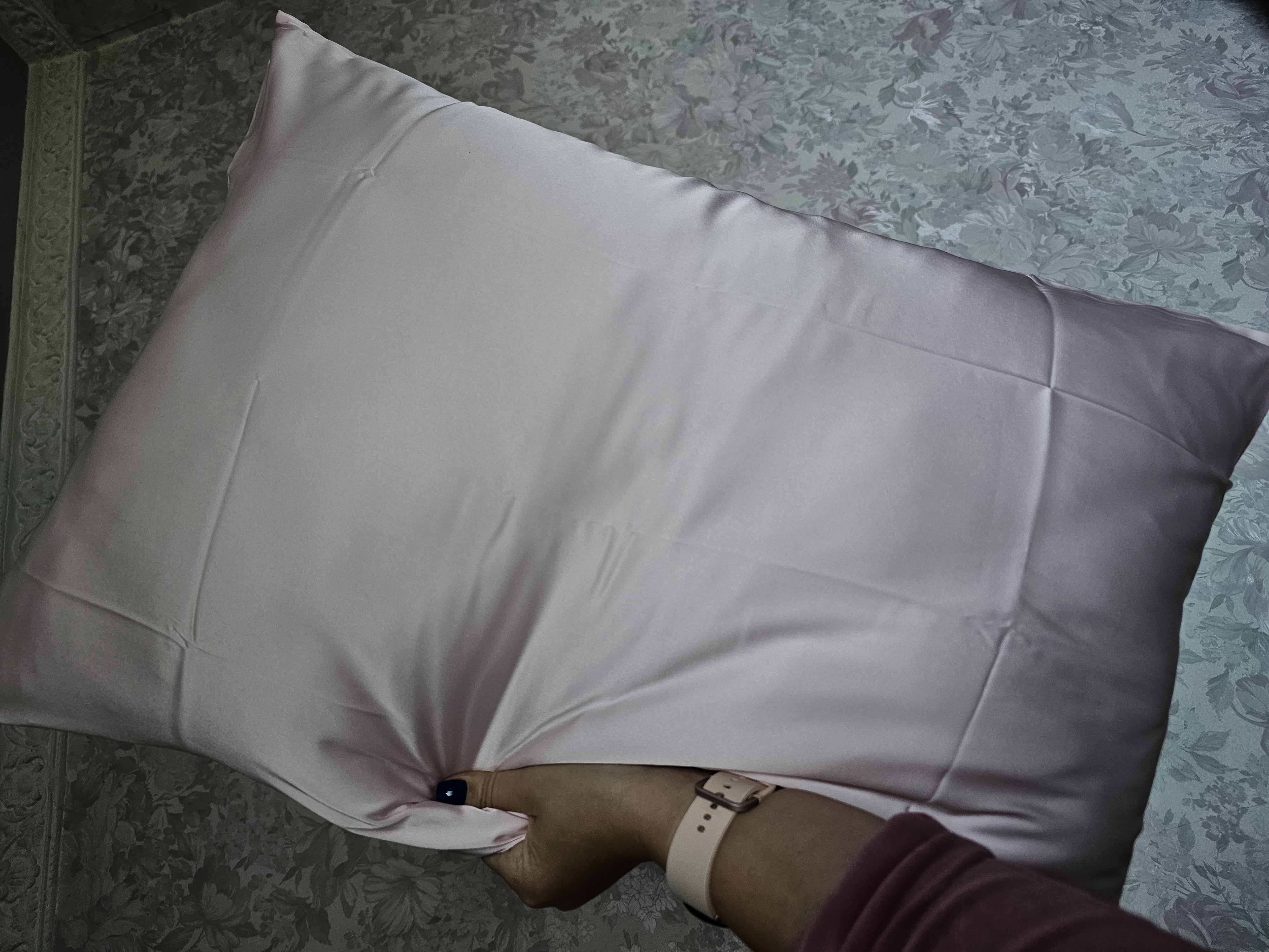 Šilko pagalvės užvalkalas - baby pink