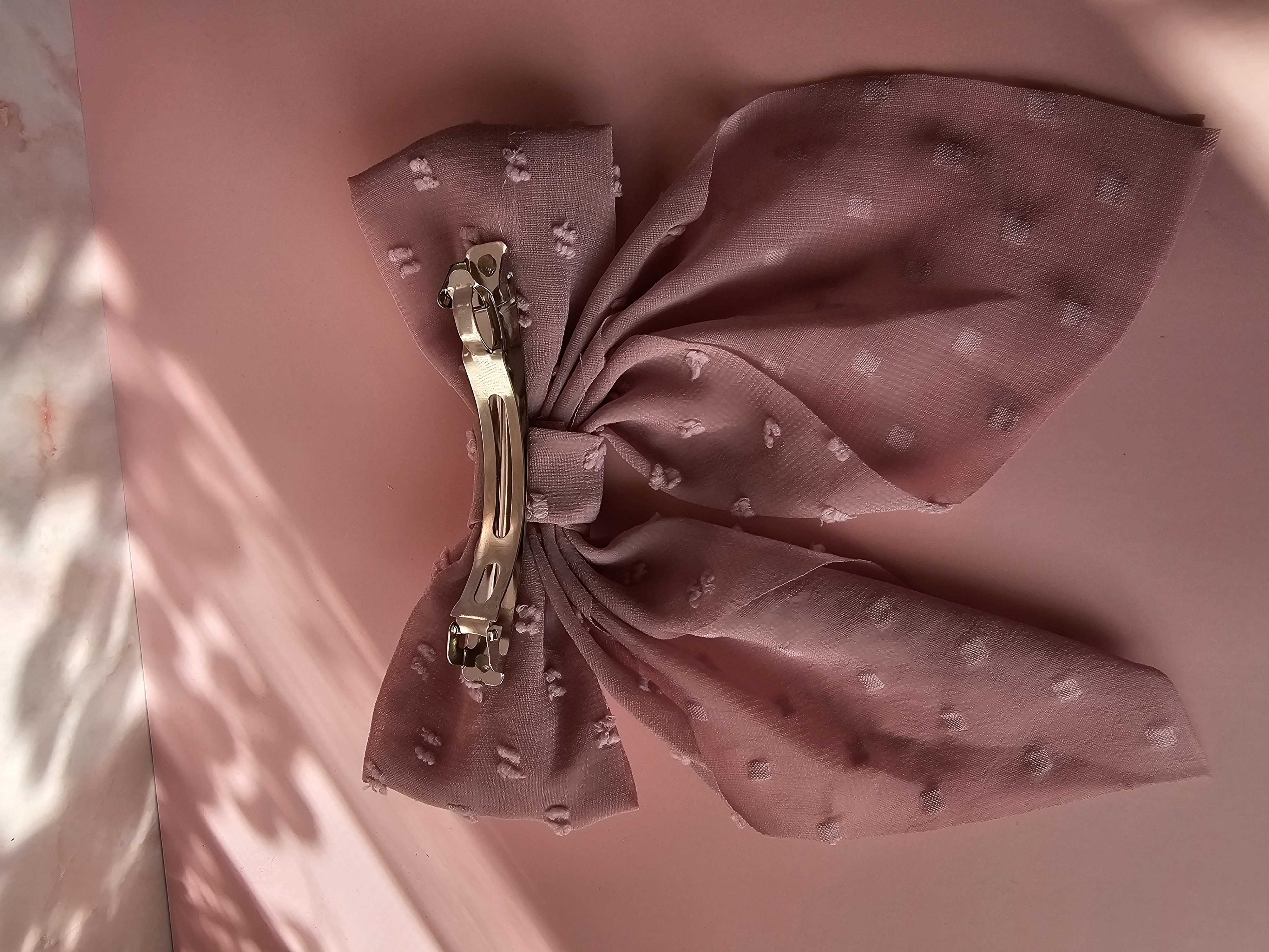 Plaukų segtukas kaspinas - rožinis lengvumas