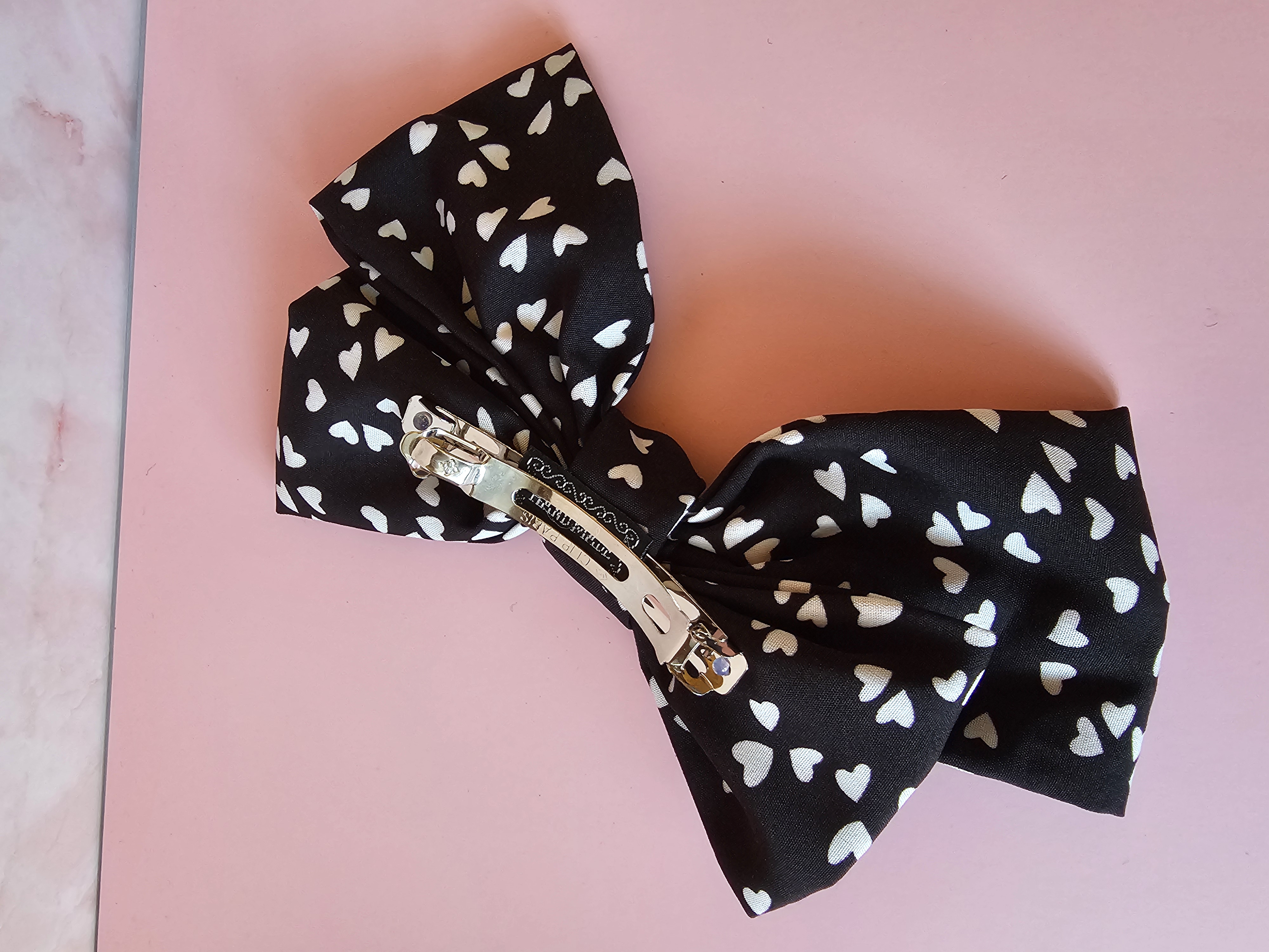 Plaukų segtukas kaspinas - juoda meilė