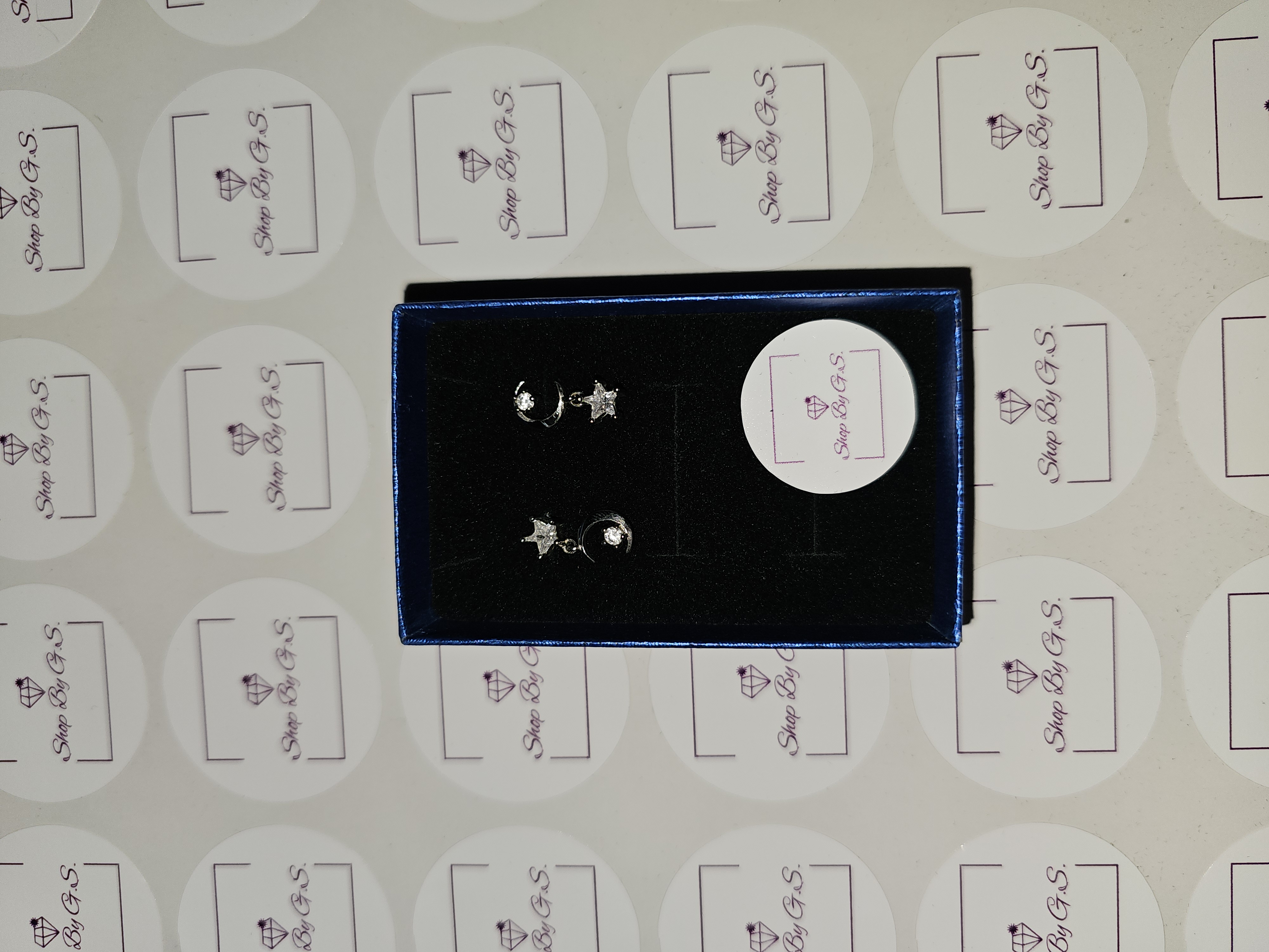 Auskarai mėnulis ir žvaigždė