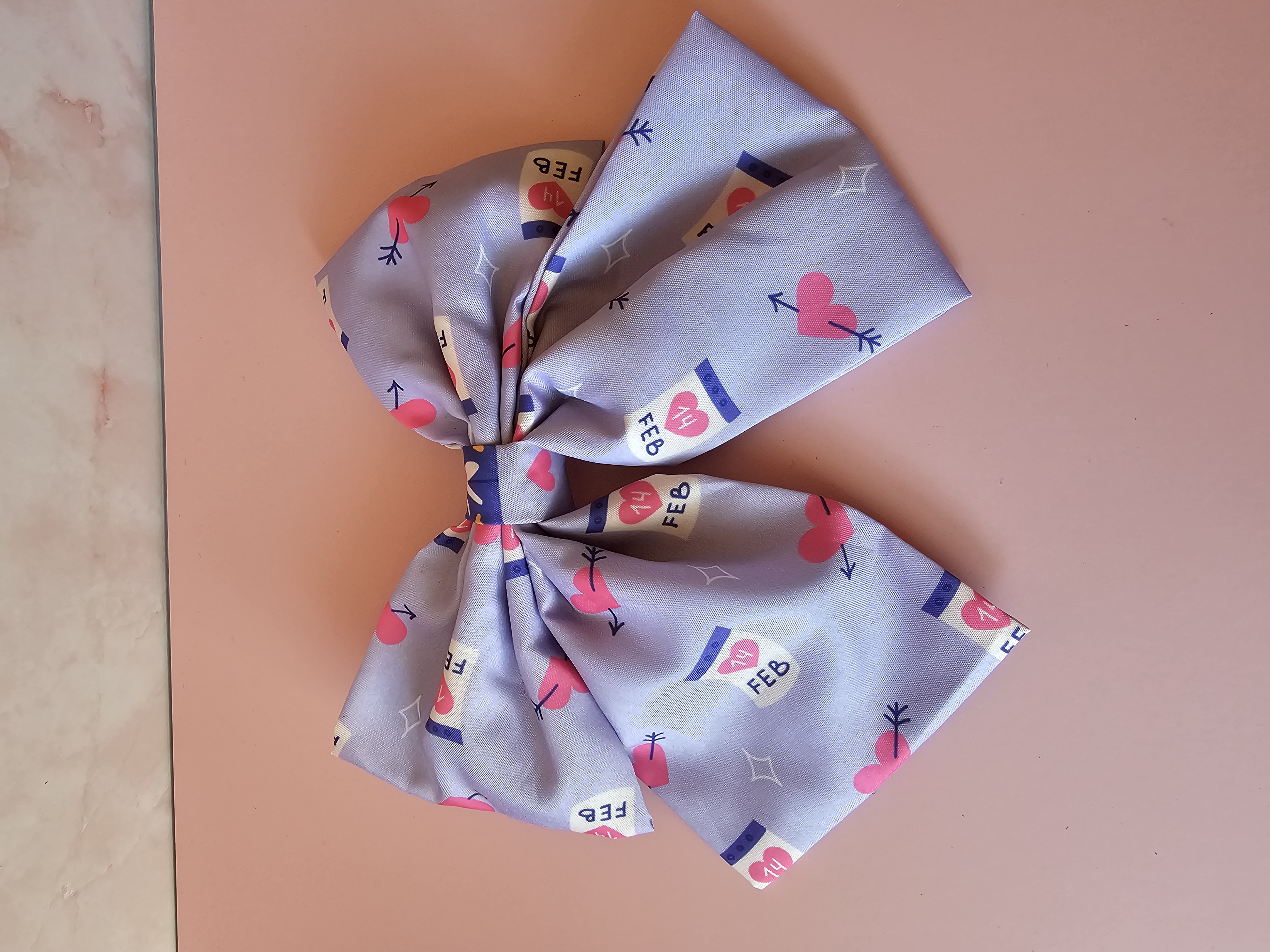 Plaukų segtukas kaspinas - violetinis žaismingasis