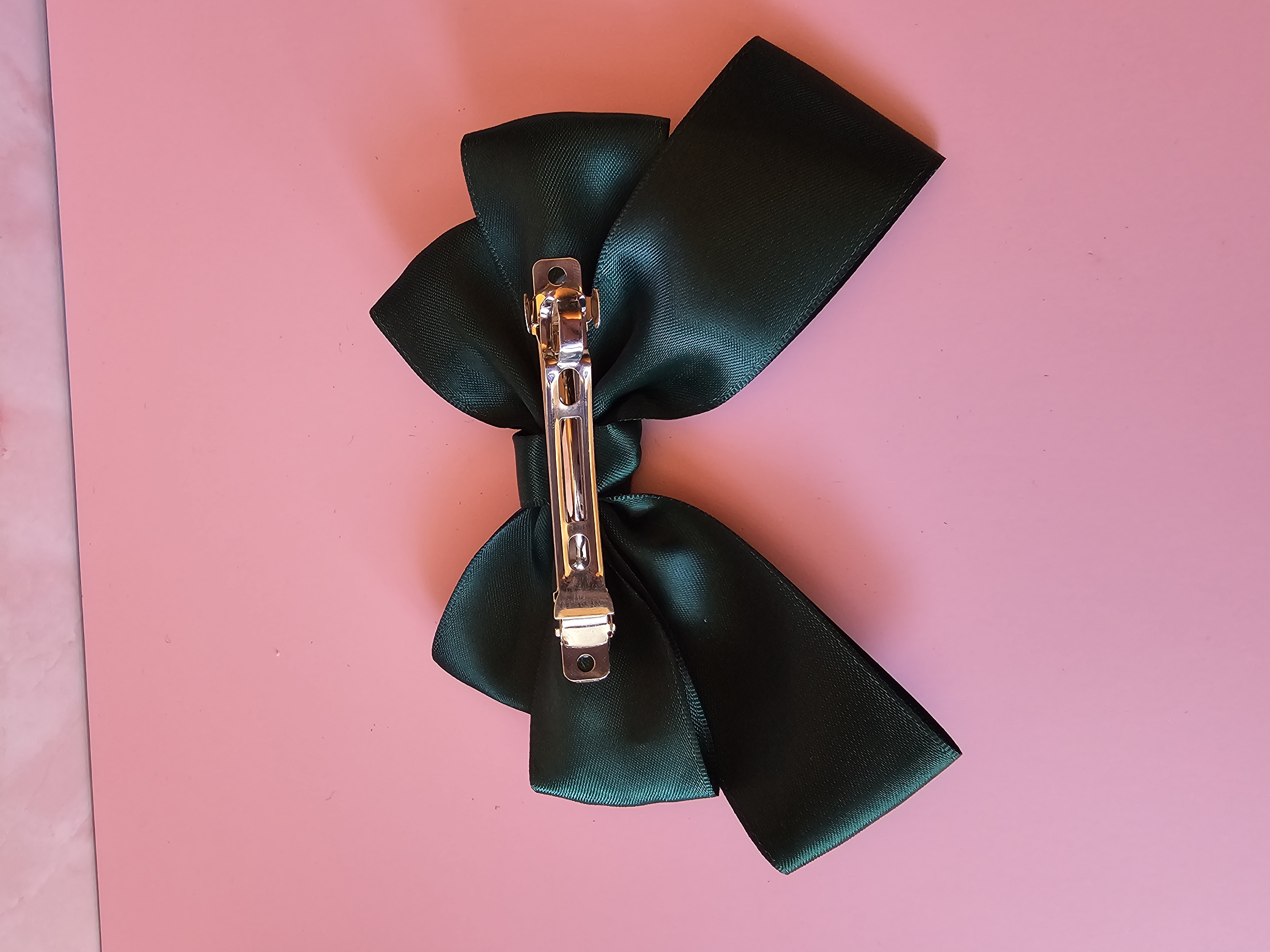 Plaukų segtukas kaspinas - vidutinis smaragdinis