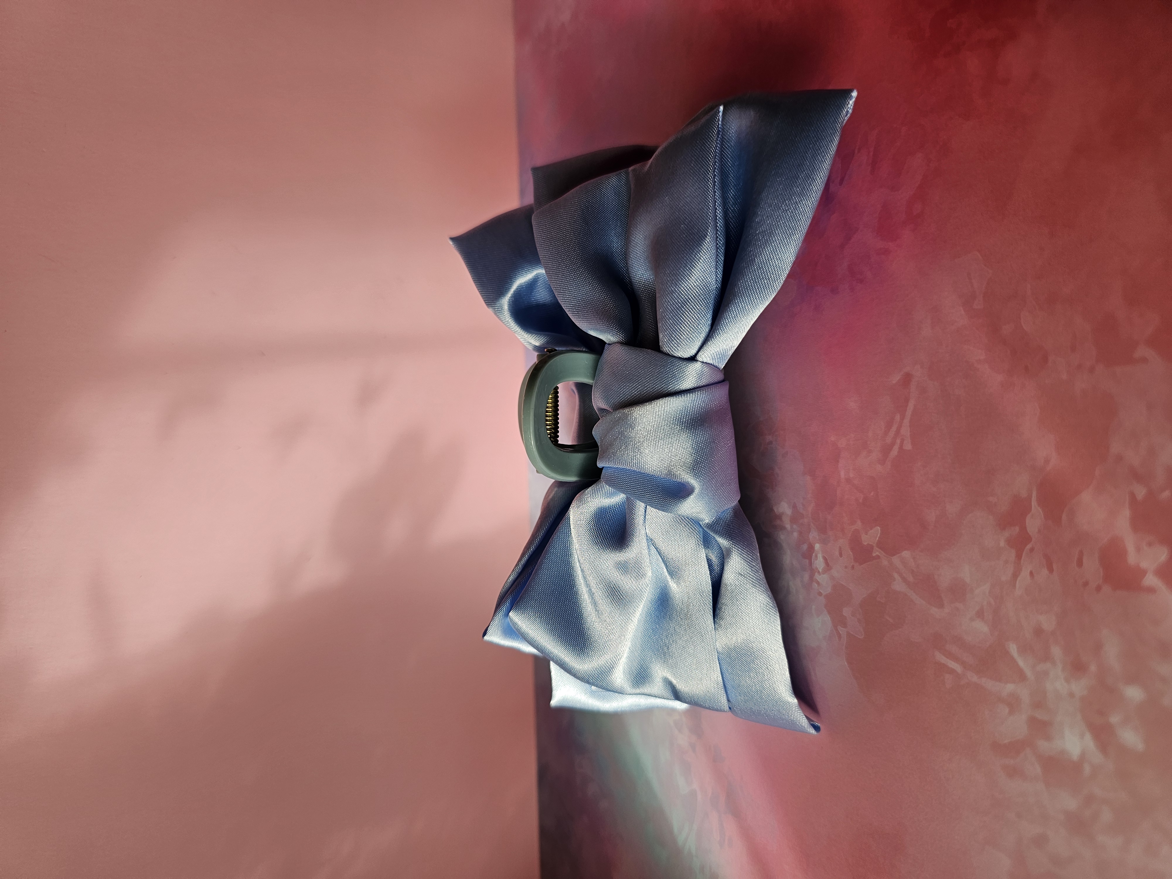 Plaukų segtukas - didelis žydras kaspinas