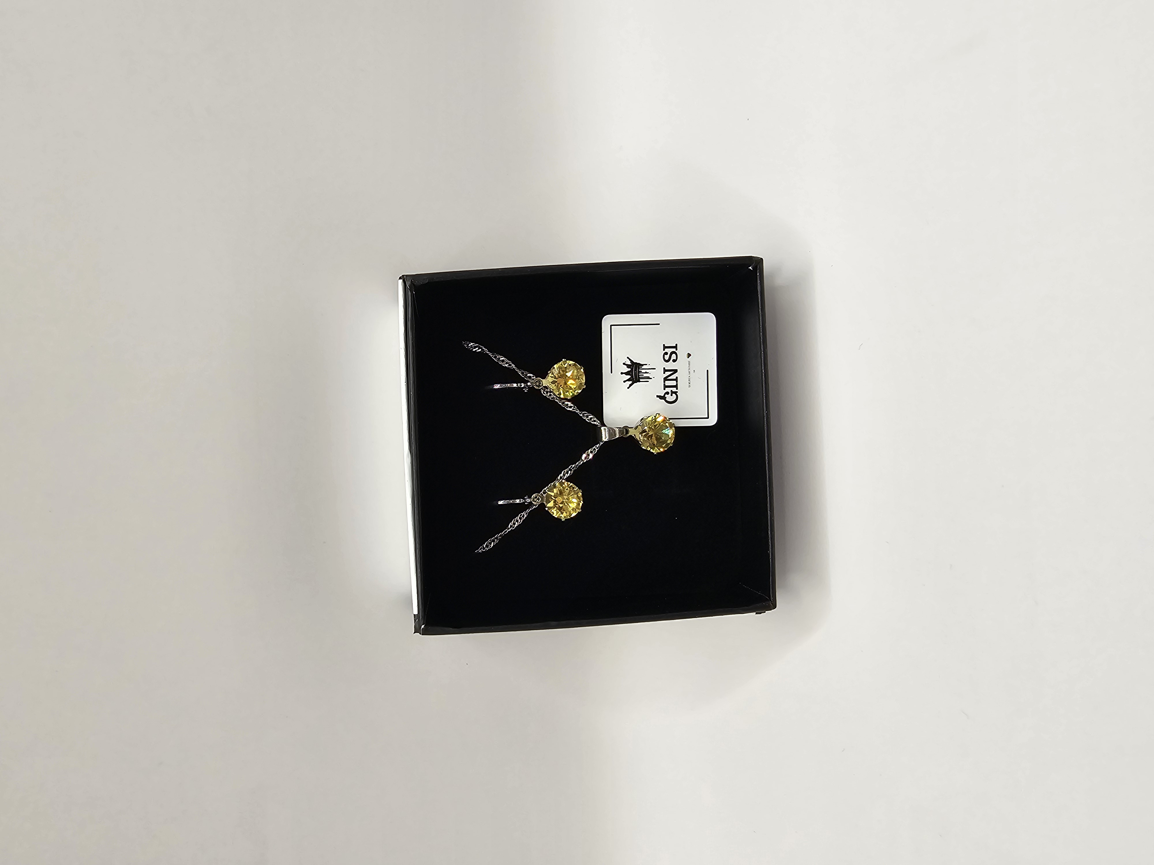 Papuošalų rinkinys - geltonas cirkonis