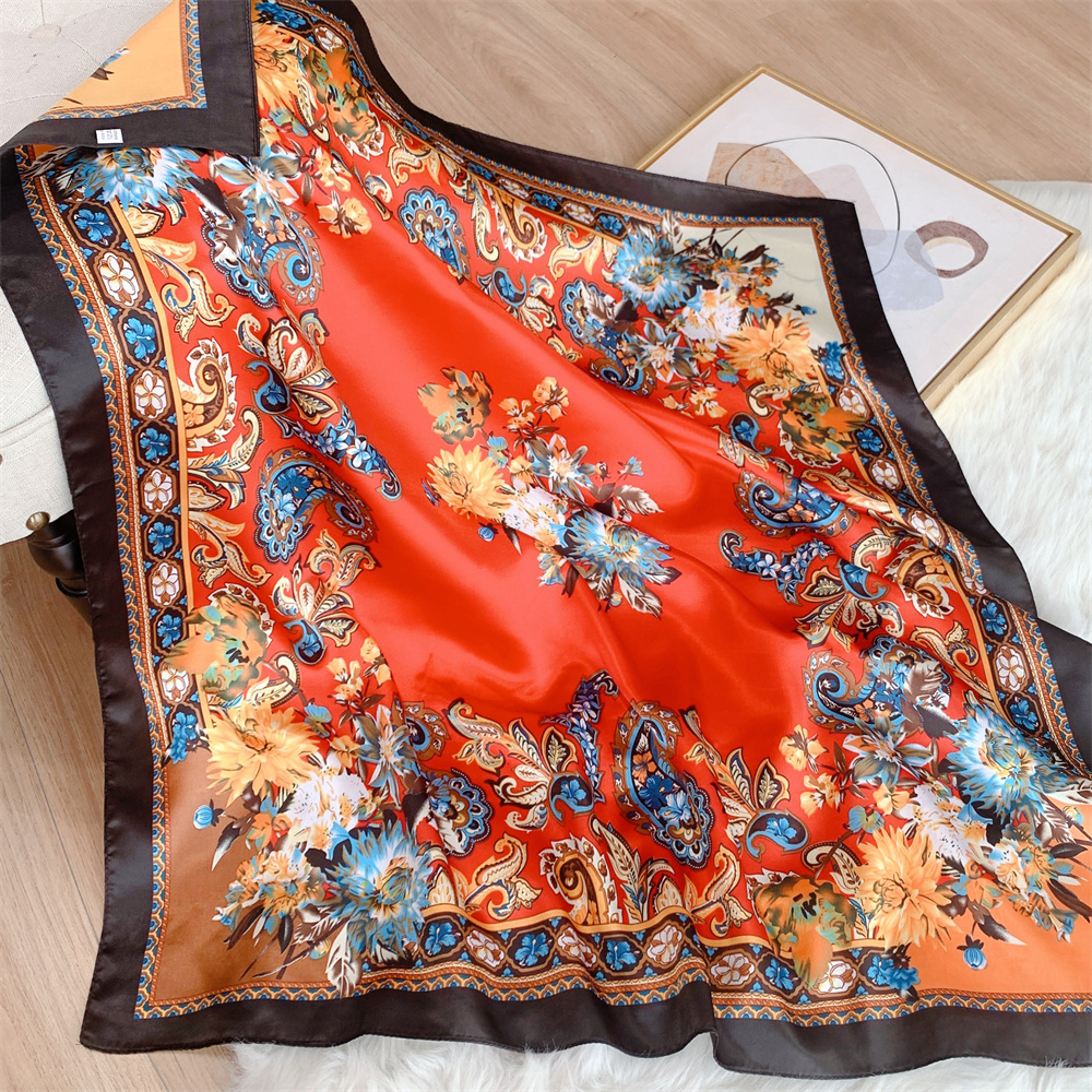 Oversized Designer Satin Scarf