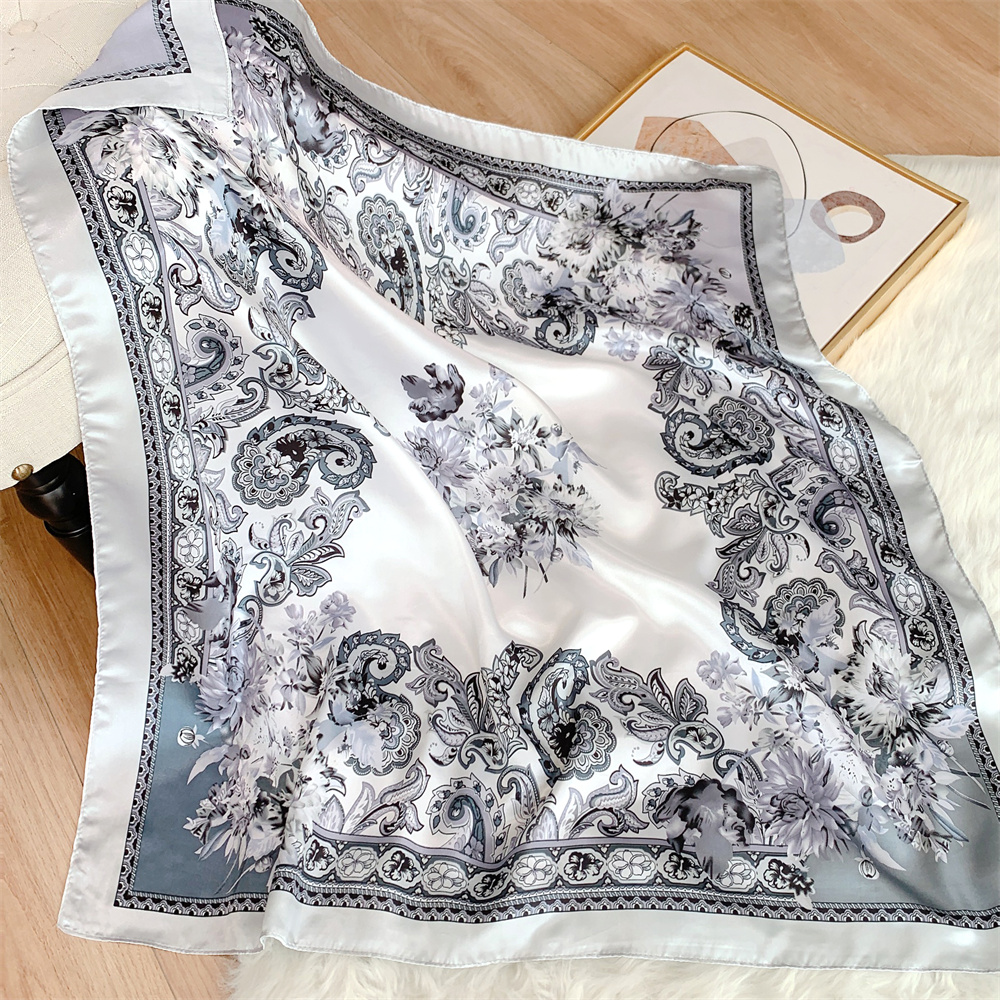 Oversized Designer Satin Scarf