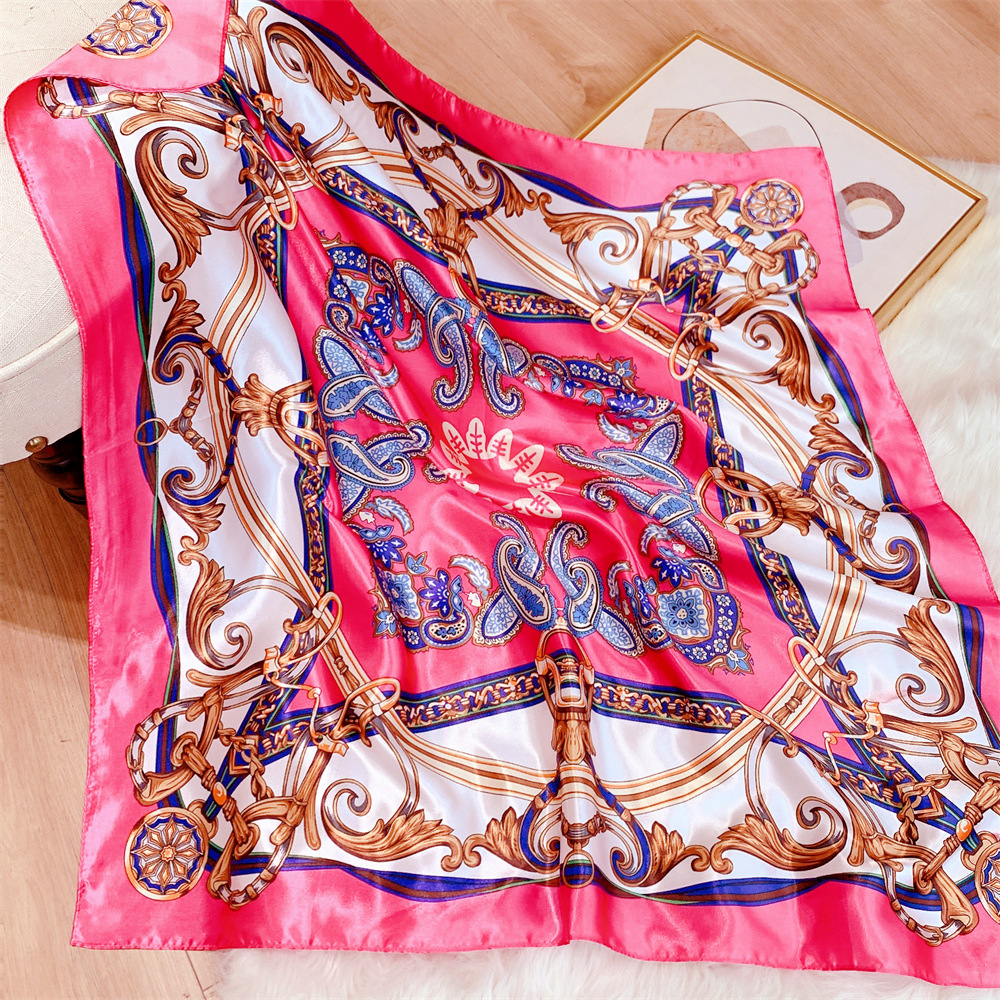 Oversized Designer Satin Scarf