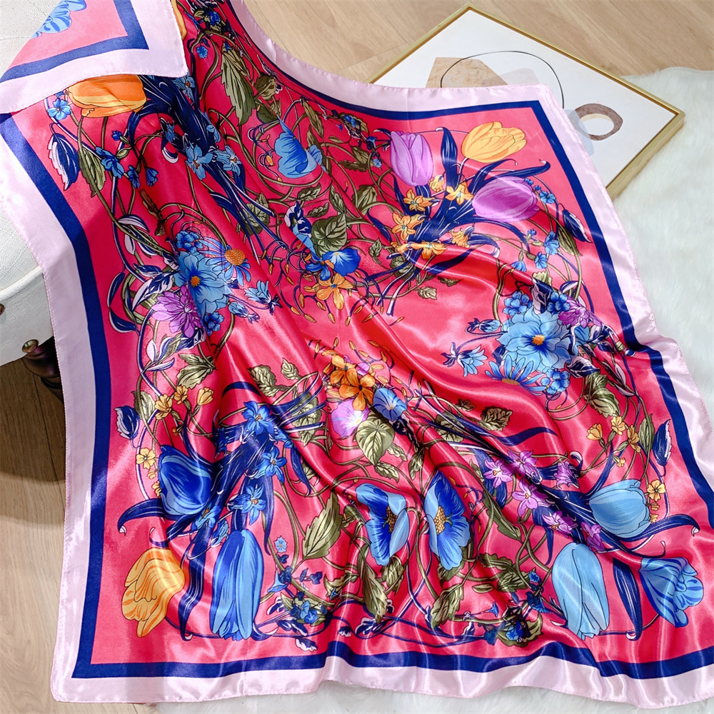 Oversized Designer Satin Scarf