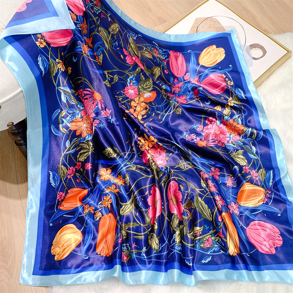 Oversized Designer Satin Scarf