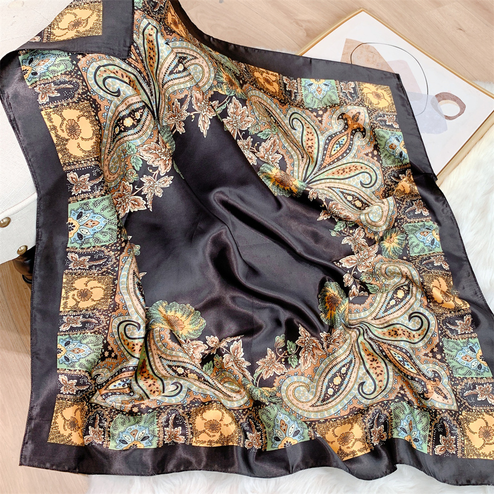 Oversized Designer Satin Scarf