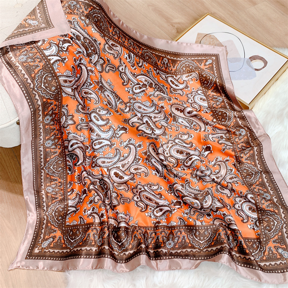 Oversized Designer Satin Scarf