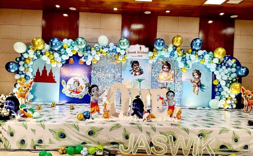"Krishna Birthday decor"