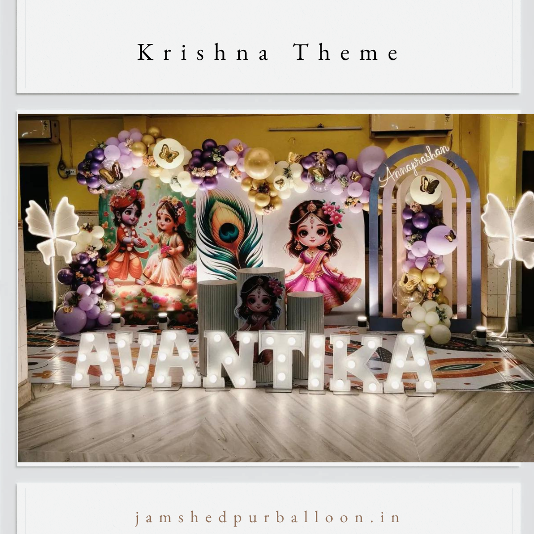 Krishna Theme Decoration – Divine & Beautiful Celebration