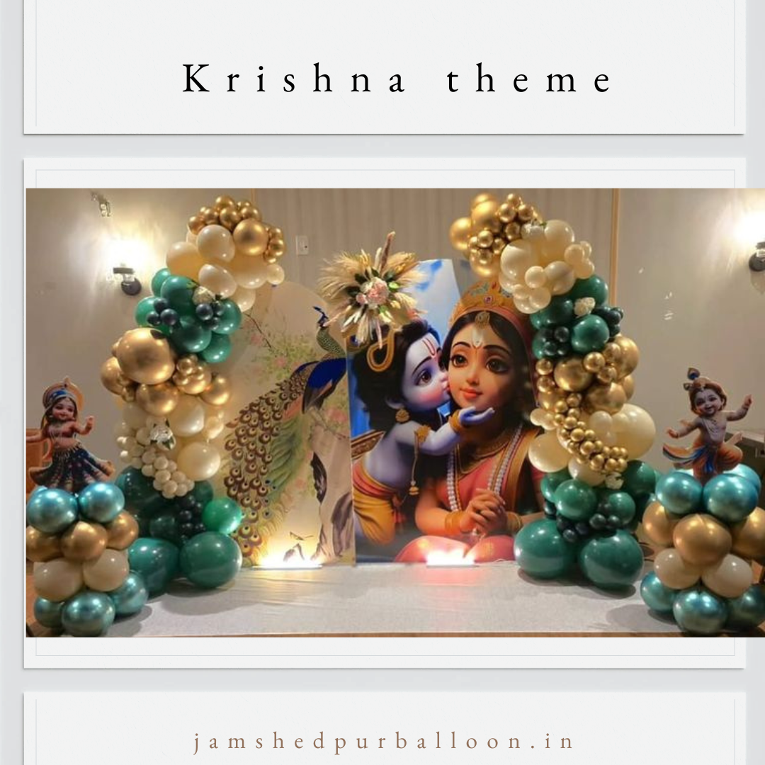 Divine Krishna Theme Birthday Decorations on a Budget