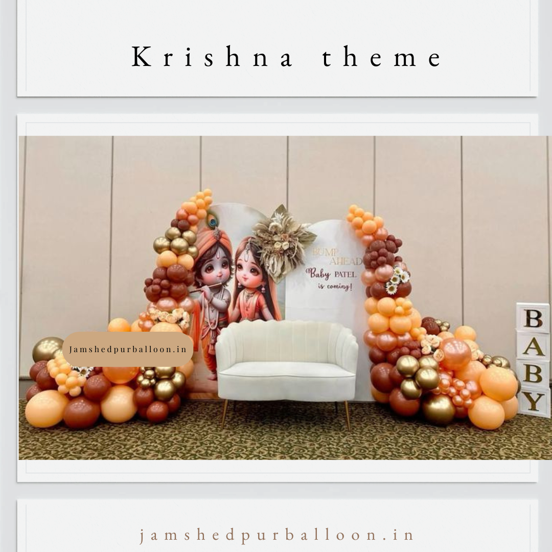 Divine Krishna Theme Birthday Decorations on a Budget