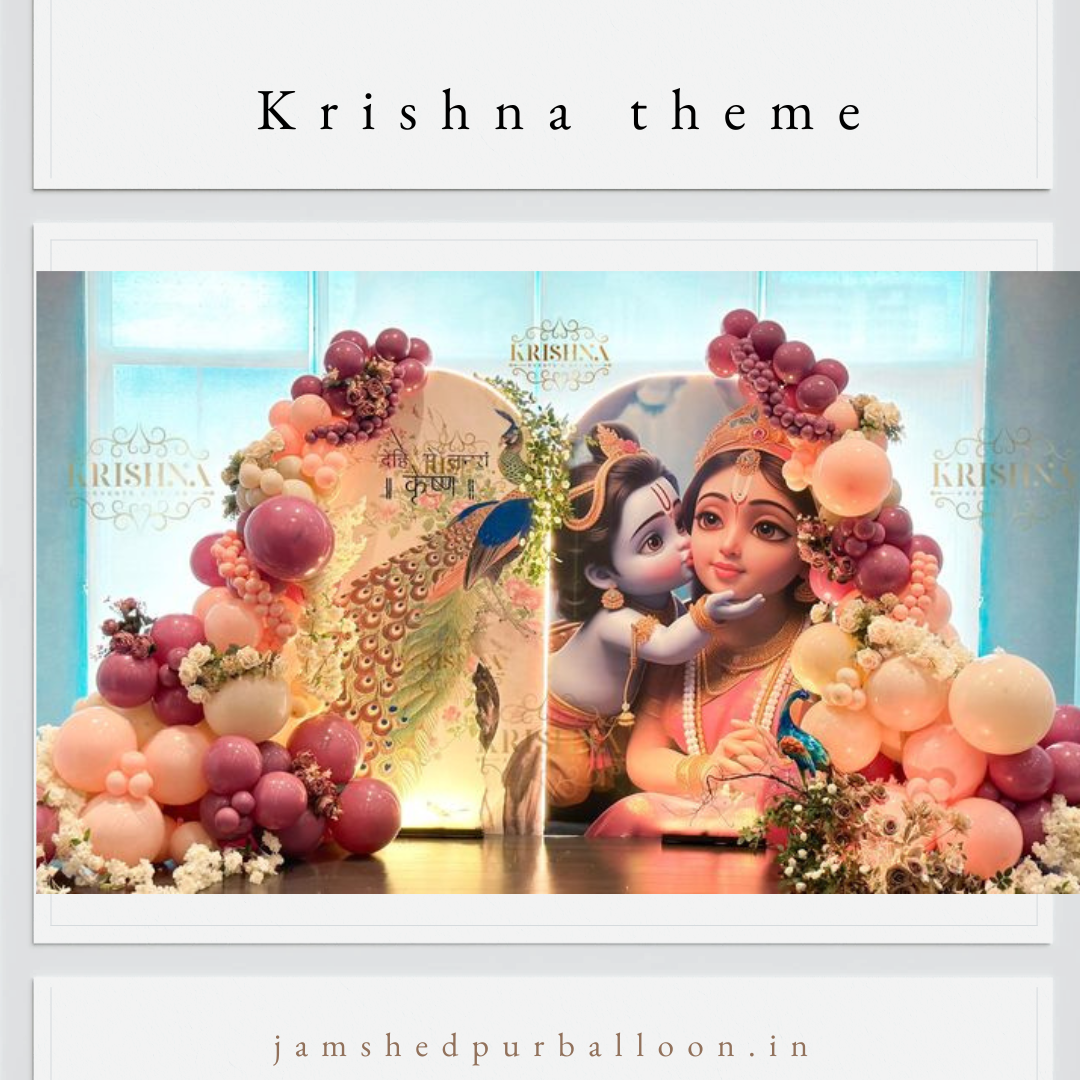 Divine Krishna Theme Birthday Decorations on a Budget