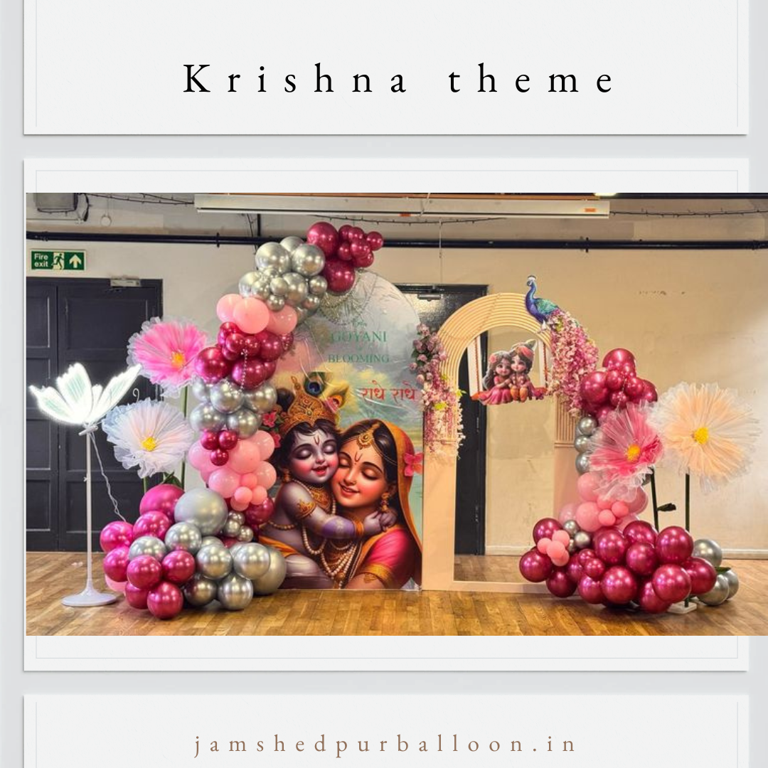 Divine Krishna Theme Birthday Decorations on a Budget
