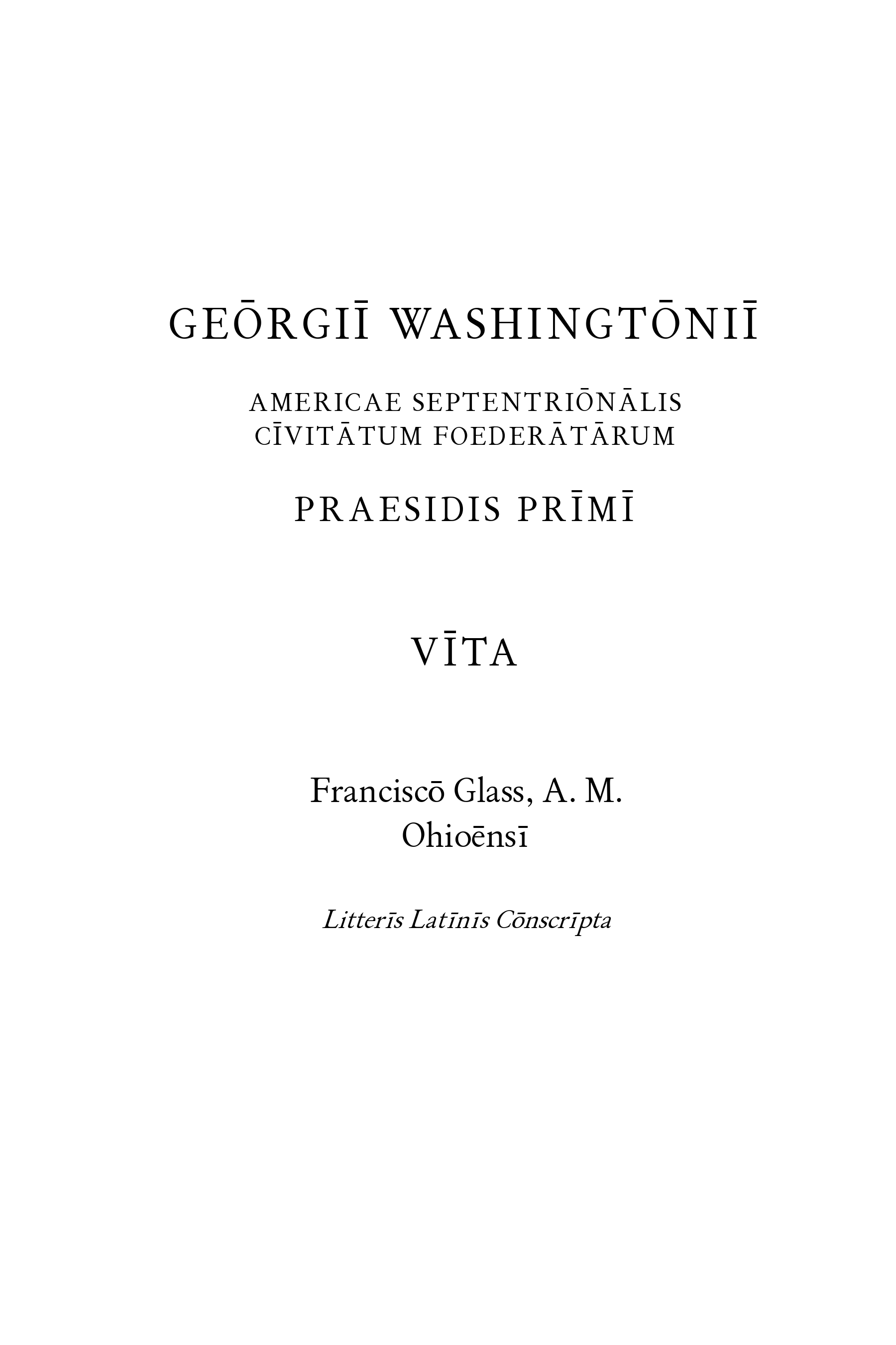 Washingtonii Vita