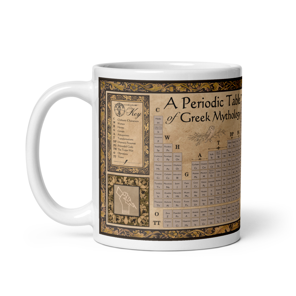 A Periodic Table of Greek Mythology Mug (11 oz)