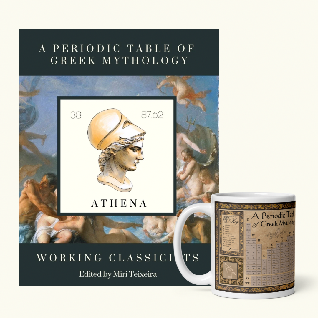 A Periodic Table of Greek Mythology Book and Mug Bundle