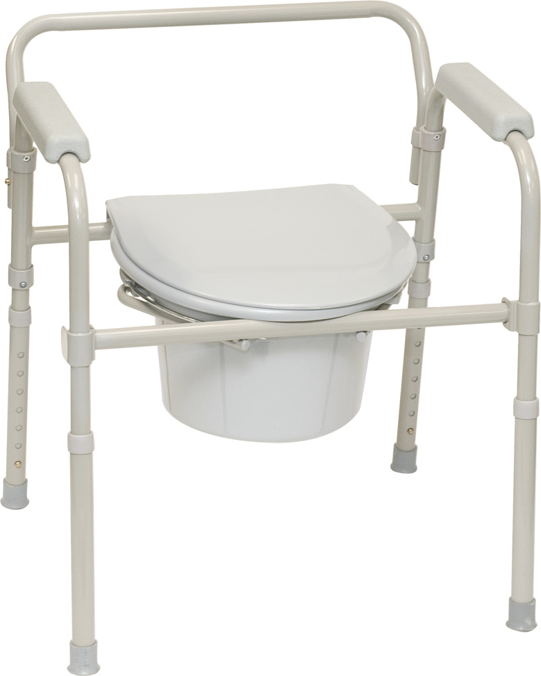 Folding 3in1 Commode with Full Seat