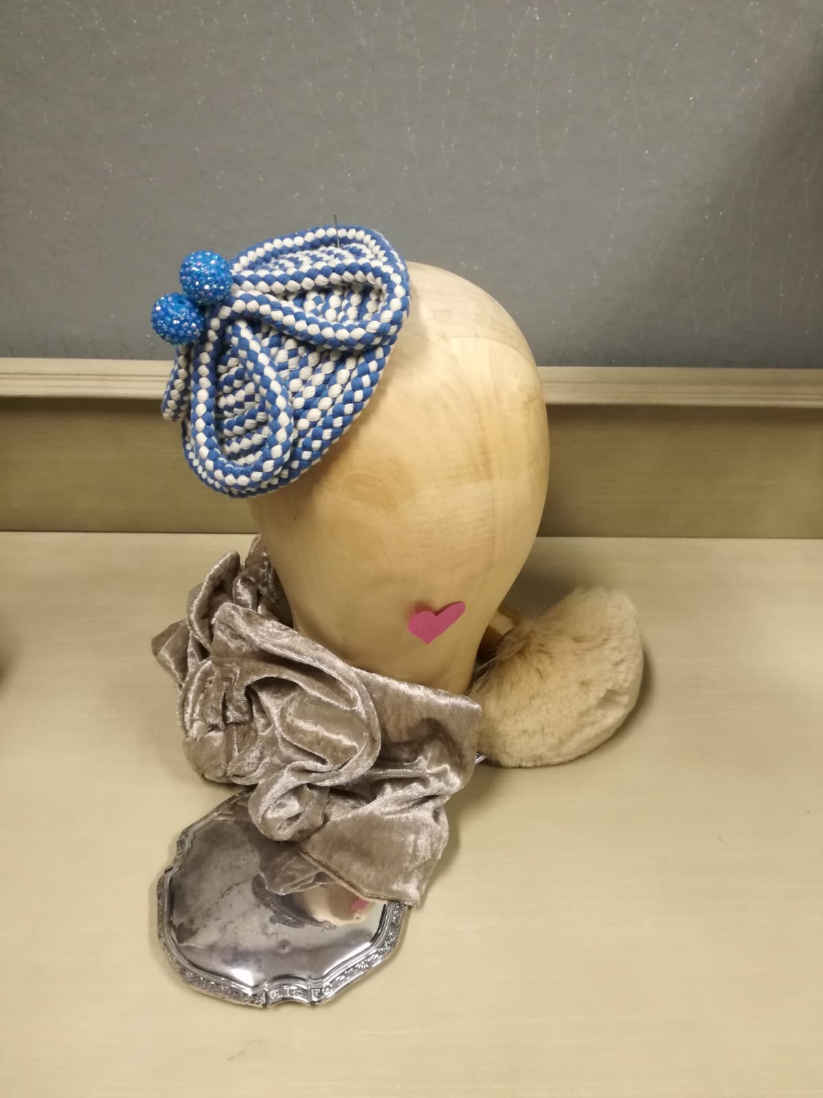 Fascinator ,,Blanc Bleu"