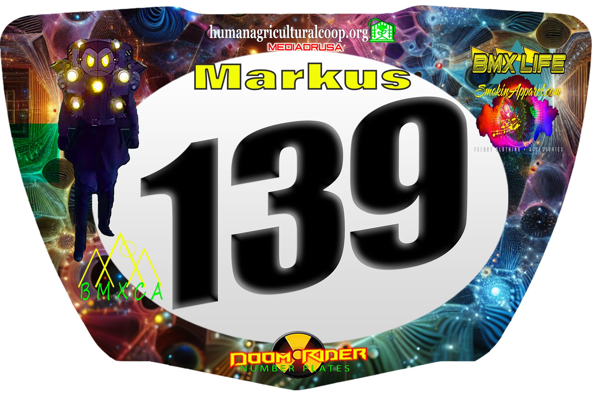 Custom BMX Number Plates