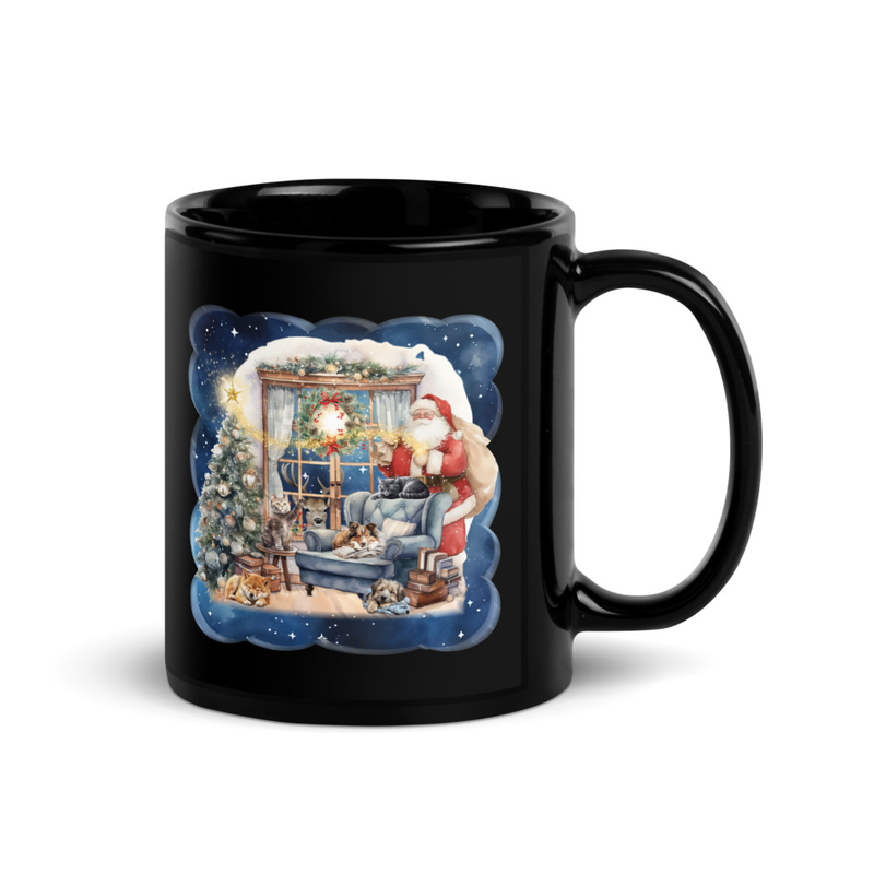 Santa's Visit black mug