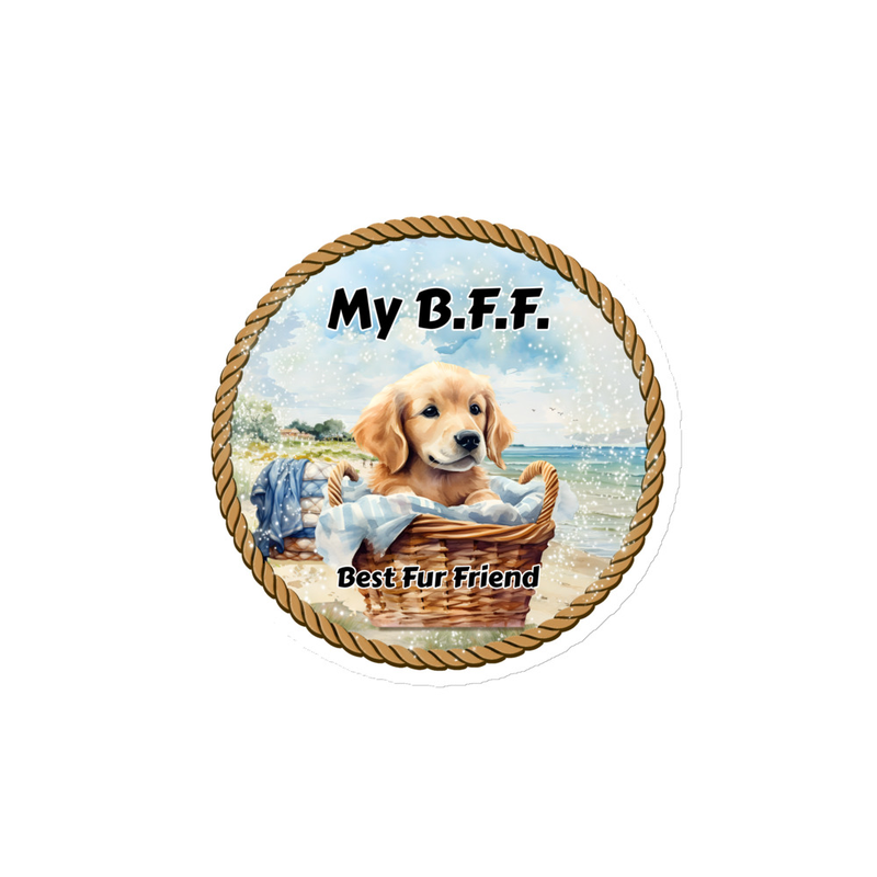 My B.F.F. Golden Retriever magnet