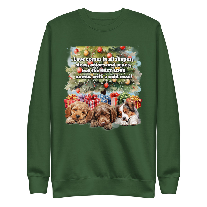Dogs Xmas cold nose unisex sweatshirt
