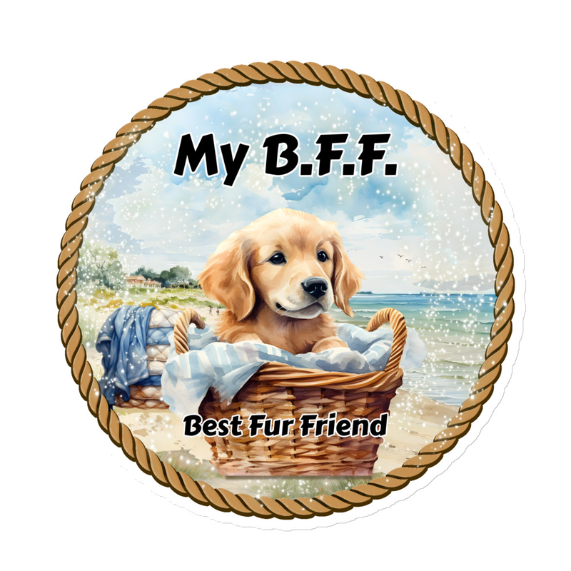 My B.F.F. Golden Retriever magnet