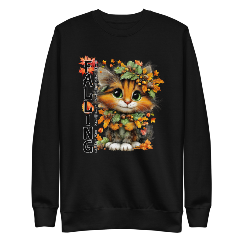 Falling Cat Unisex Premium Sweatshirt