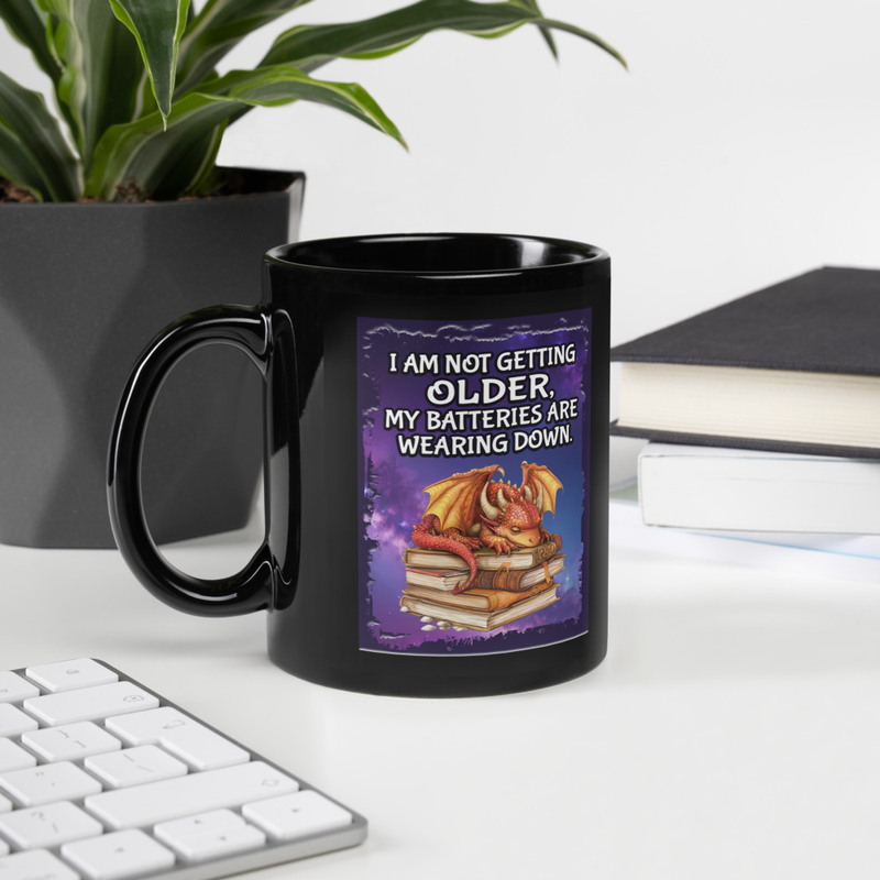 Dragon Batteries black mug