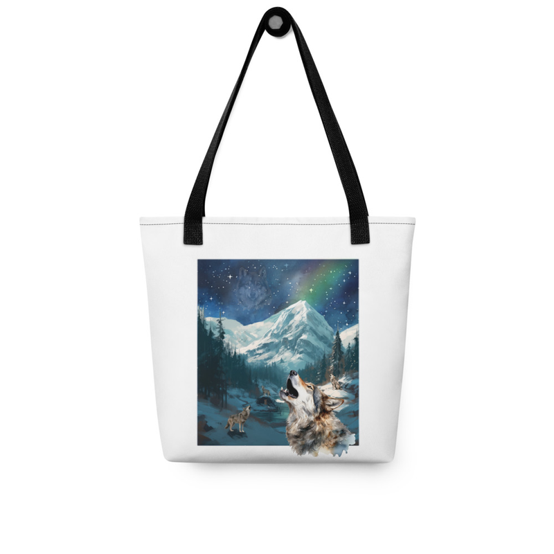 Howling Wolves cotton tote bag
