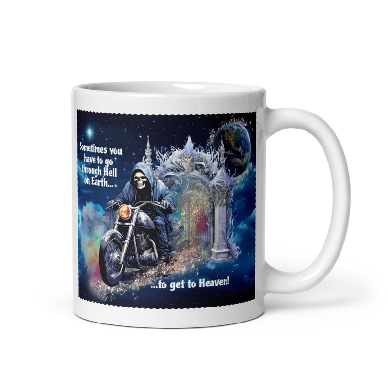 Hell on earth white mug