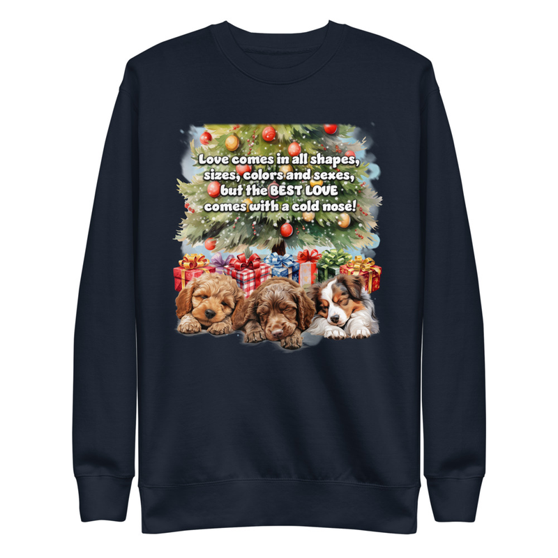 Dogs Xmas cold nose unisex sweatshirt