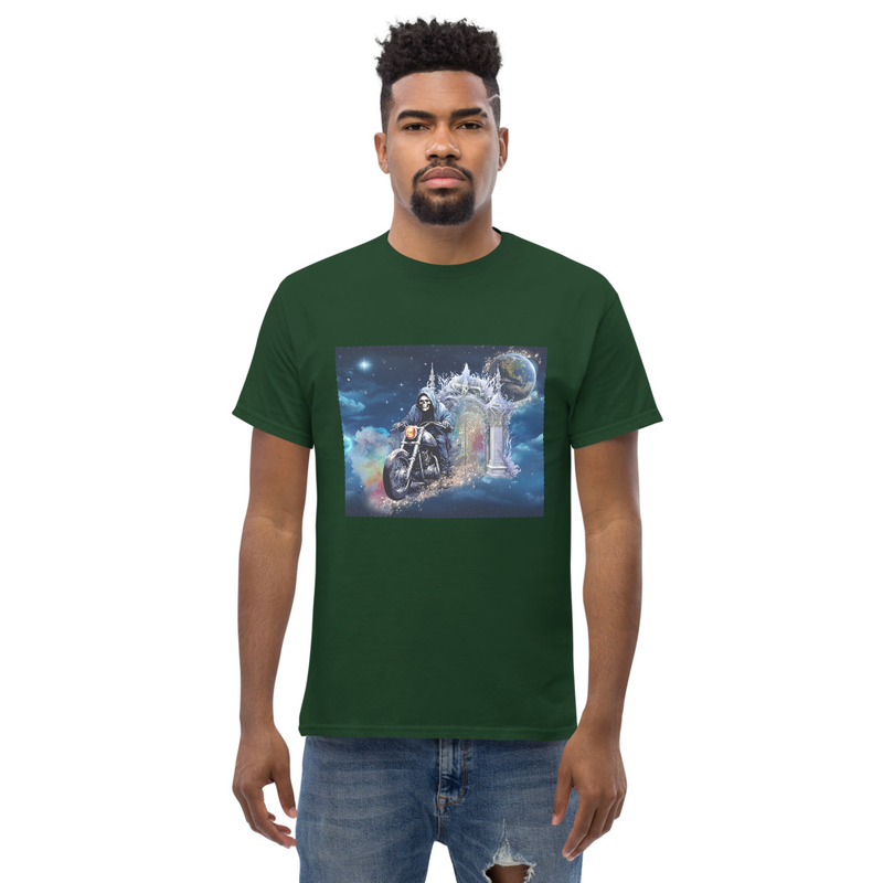 Skeleton motorcycle unisex tee