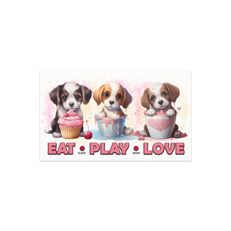 Eat Play Love puppies Car magnets