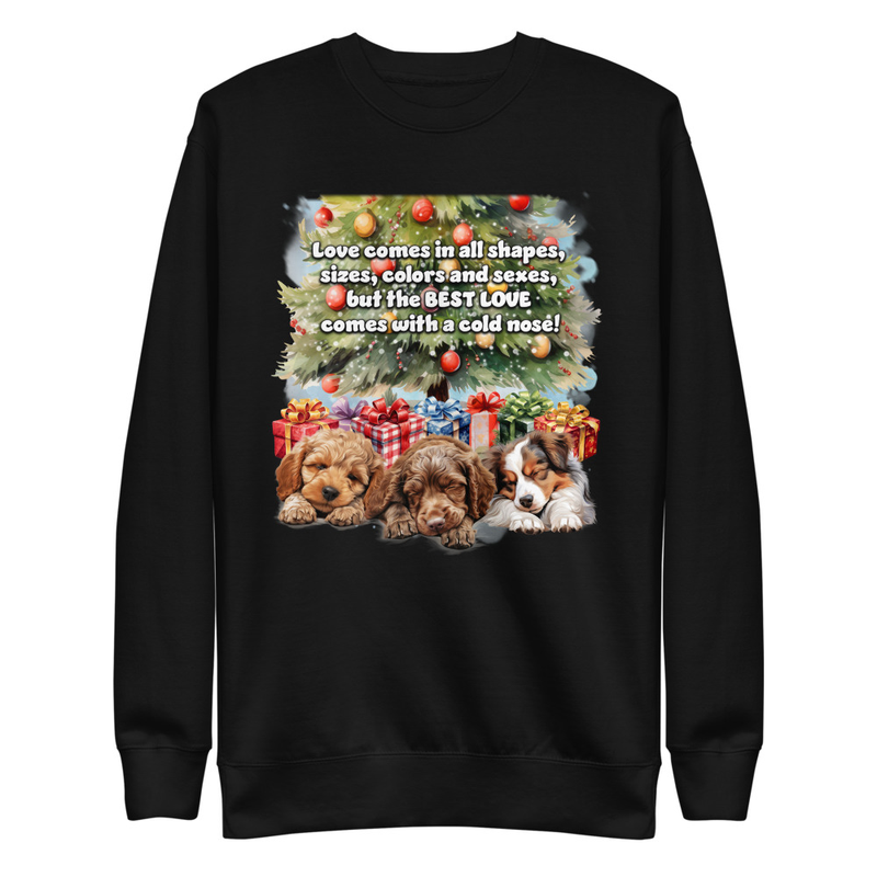 Dogs Xmas cold nose unisex sweatshirt
